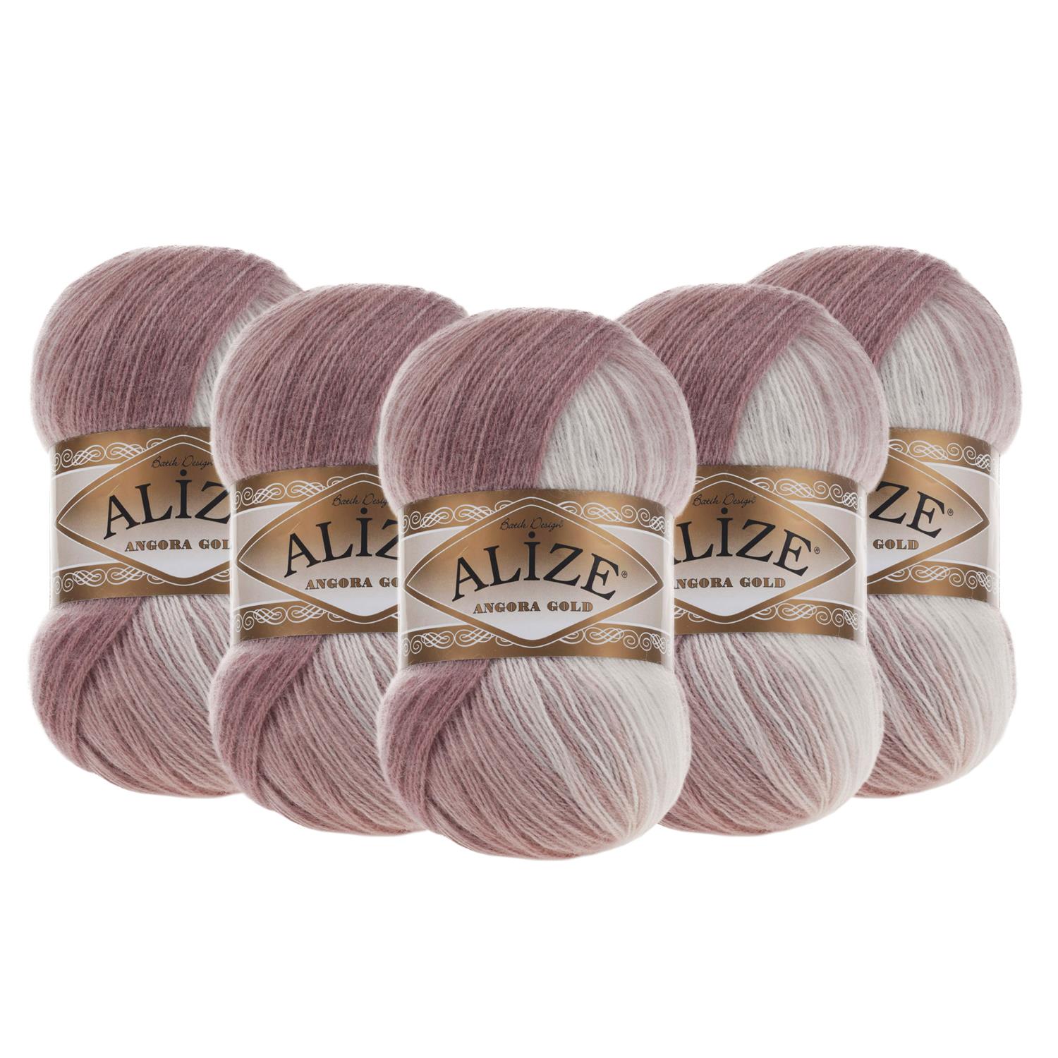 Alize Angora Gold Batik El Örgü İpliği - 5698 Batik   5 Adet