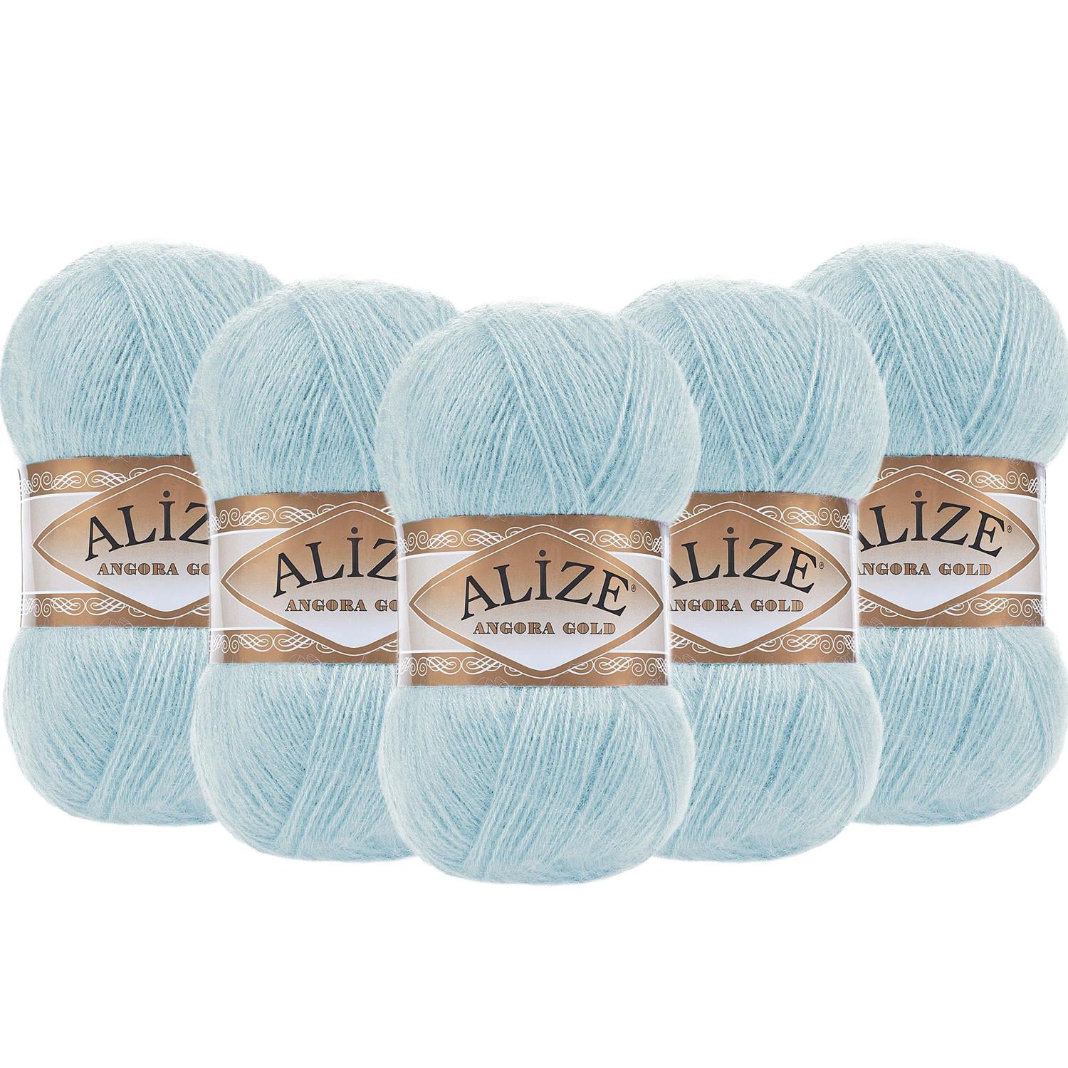 Alize Angora Gold El Örgü İpliği - 114 Mavi   5 Adet