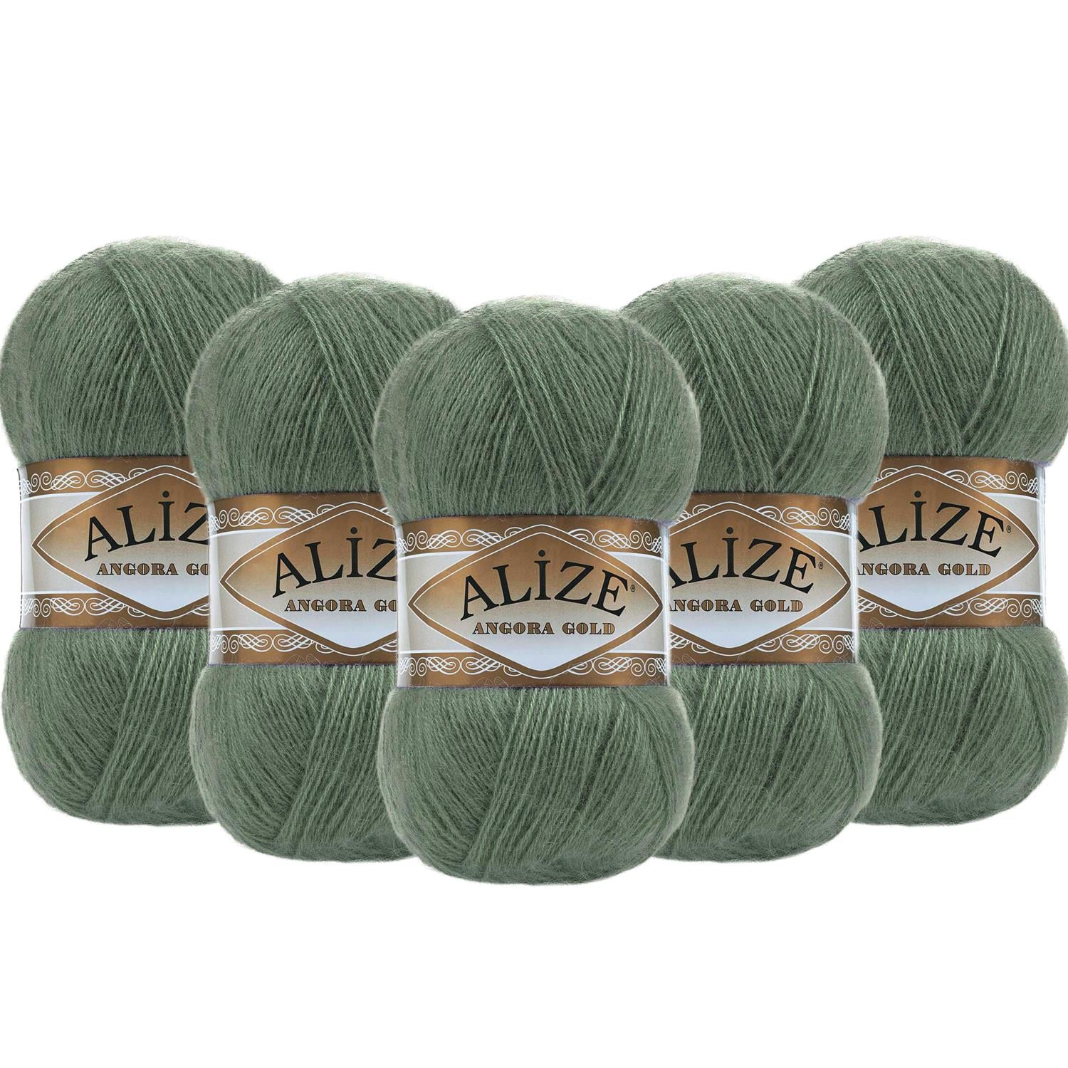 Alize Angora Gold El Örgü İpliği - 180 Yeşil   5 Adet