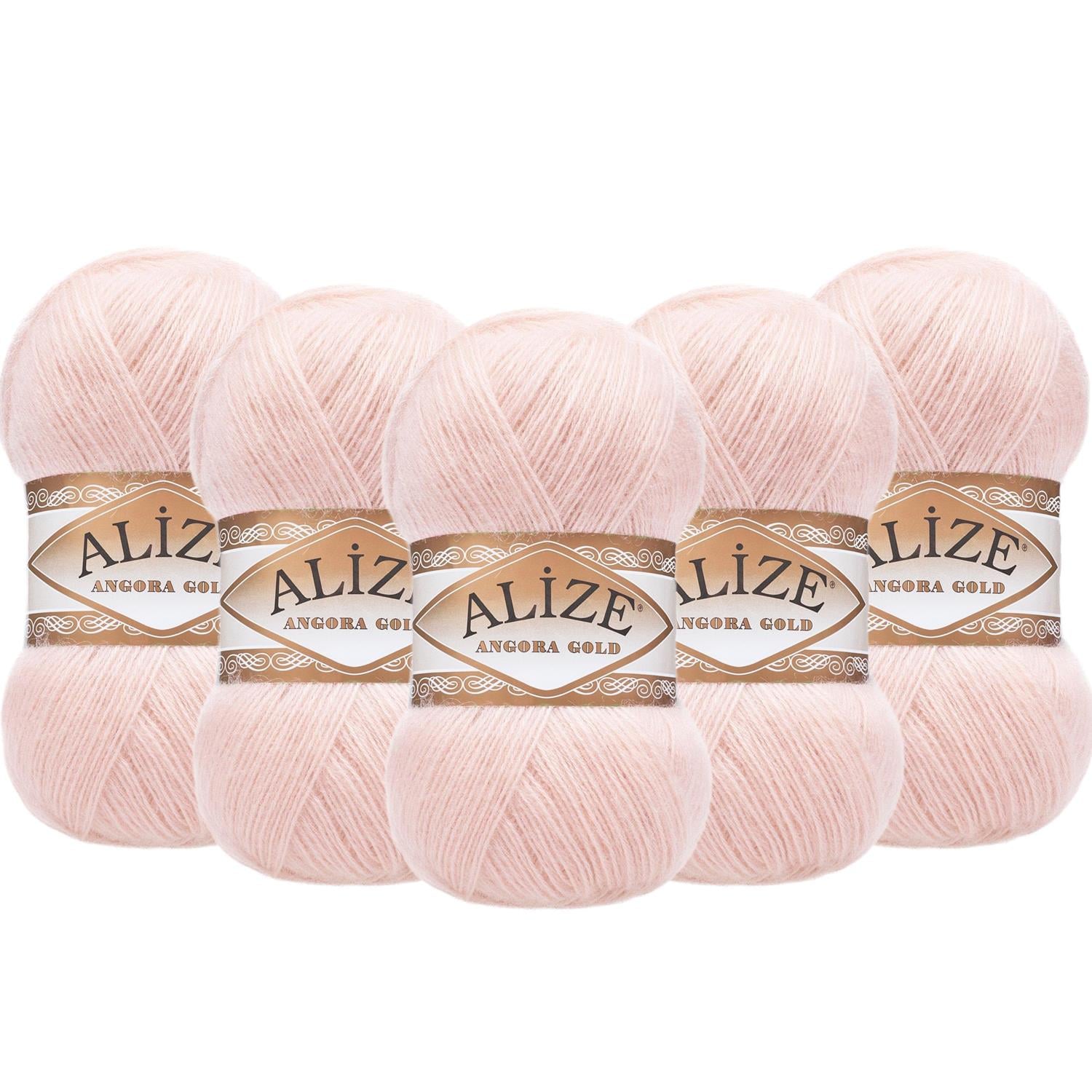 Alize Angora Gold El Örgü İpliği - 271 Pembe   5 Adet