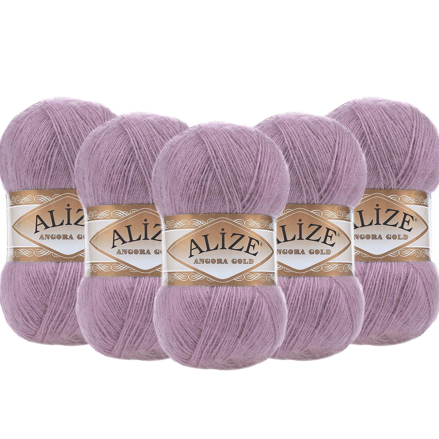 Alize Angora Gold El Örgü İpliği - 312 Mor   5 Adet