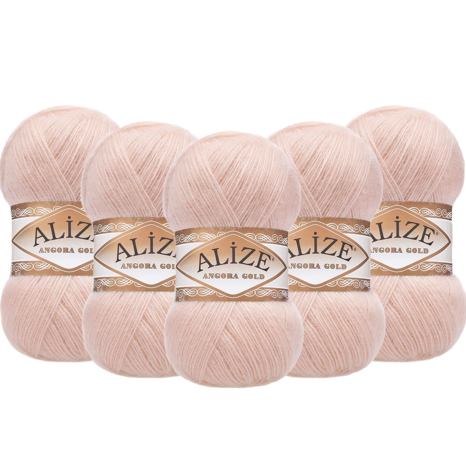 Alize Angora Gold El Örgü İpliği - 404 Pudra   5 Adet