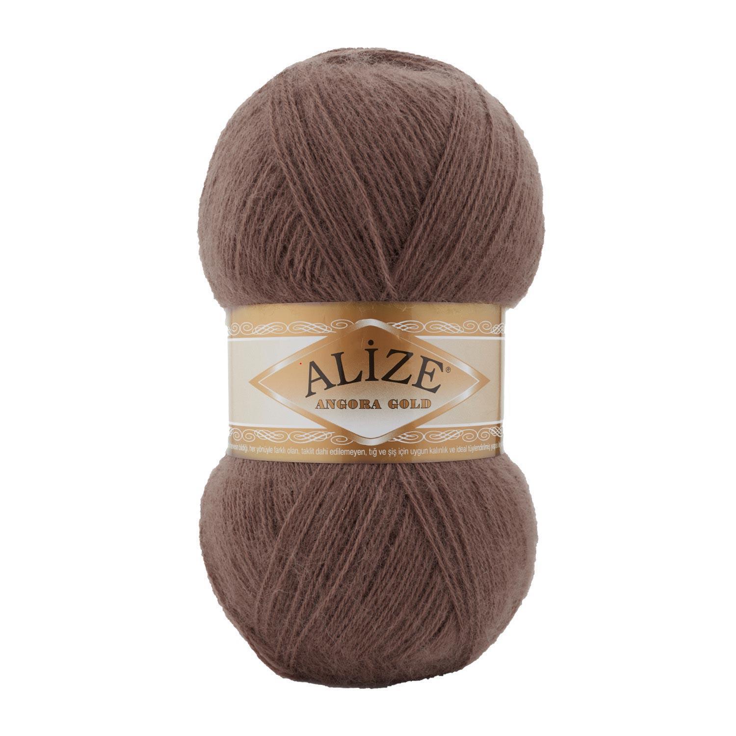 Alize Angora Gold El Örgü İpliği 493 Kahverengi  - 1 ADET
