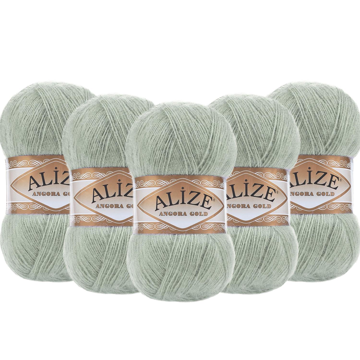 Alize Angora Gold El Örgü İpliği - 515 Yeşil   5 Adet