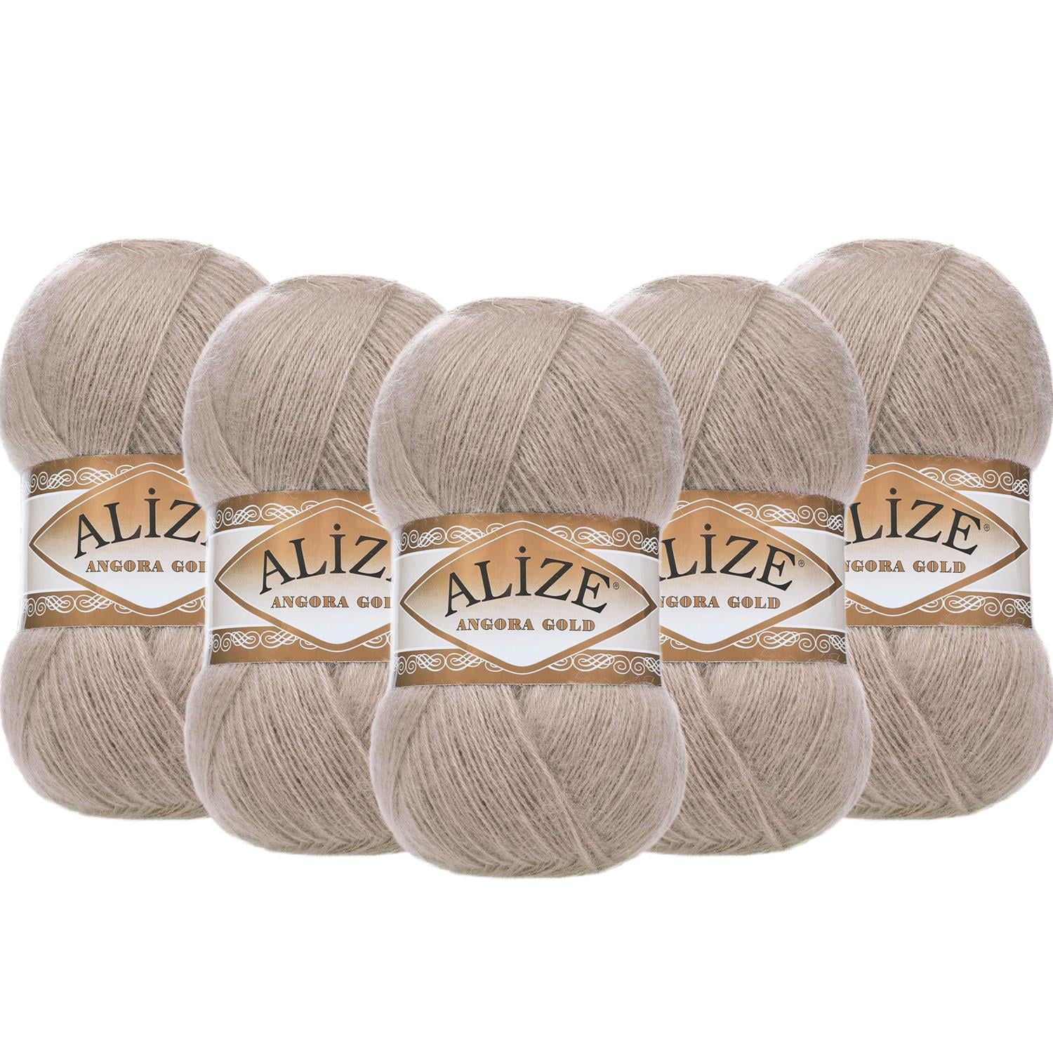 Alize Angora Gold El Örgü İpliği - 541 Açık Vizon   5 Adet