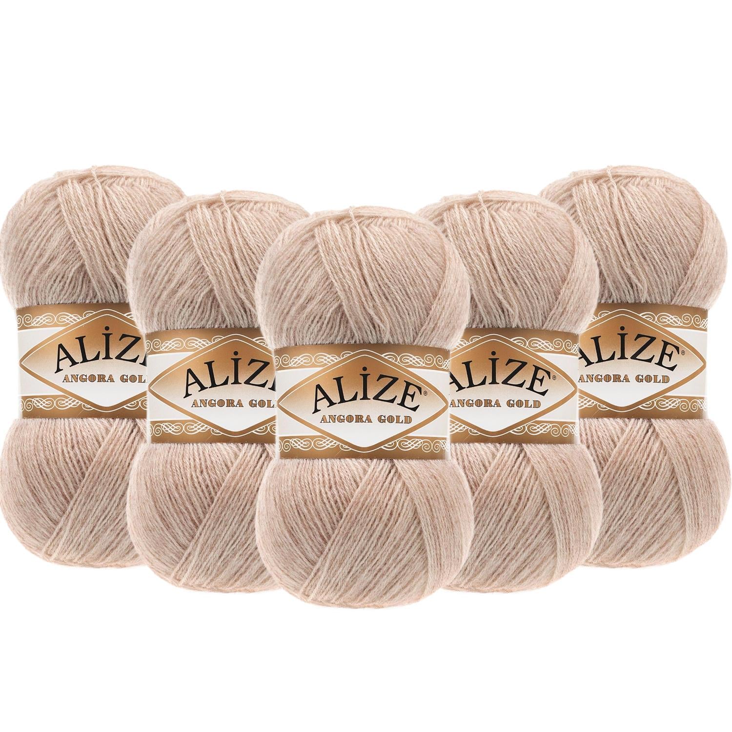 Alize Angora Gold El Örgü İpliği - 543 Bej   5 Adet