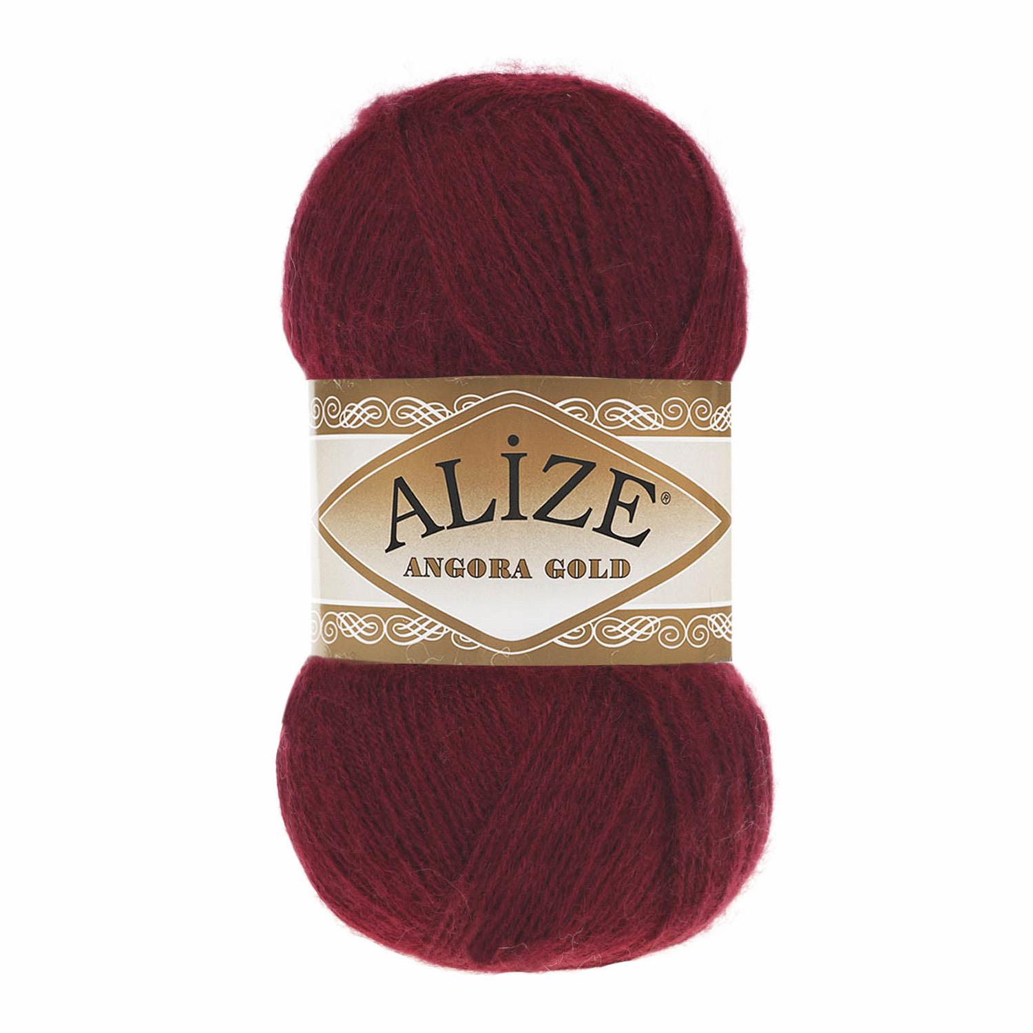 Alize Angora Gold El Örgü İpliği 57 Bordo  - 1 ADET