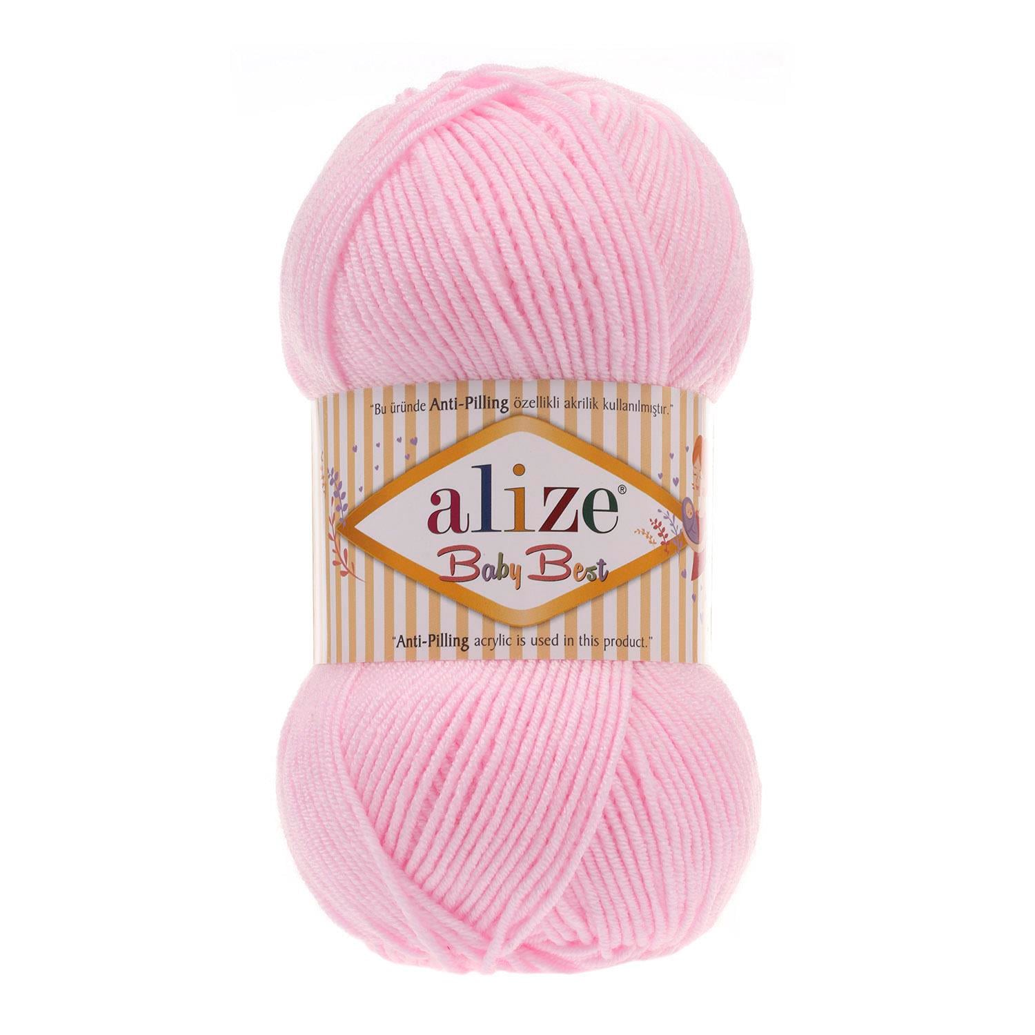 Alize Baby Best Anti Pilling El Örgü İpliği 185 Pembe  - 1 ADET