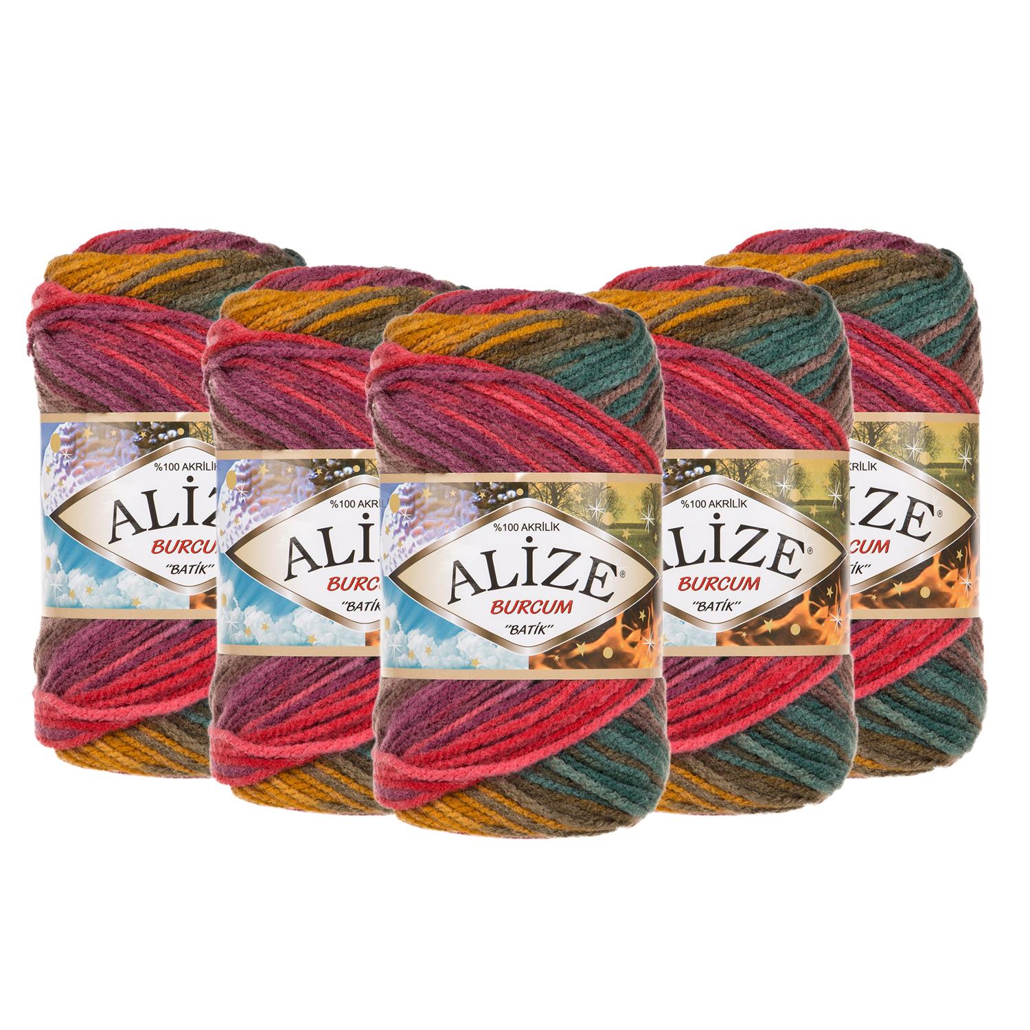 Alize Burcum Batik El Örgü İpliği - 3368 Batik   5 Adet