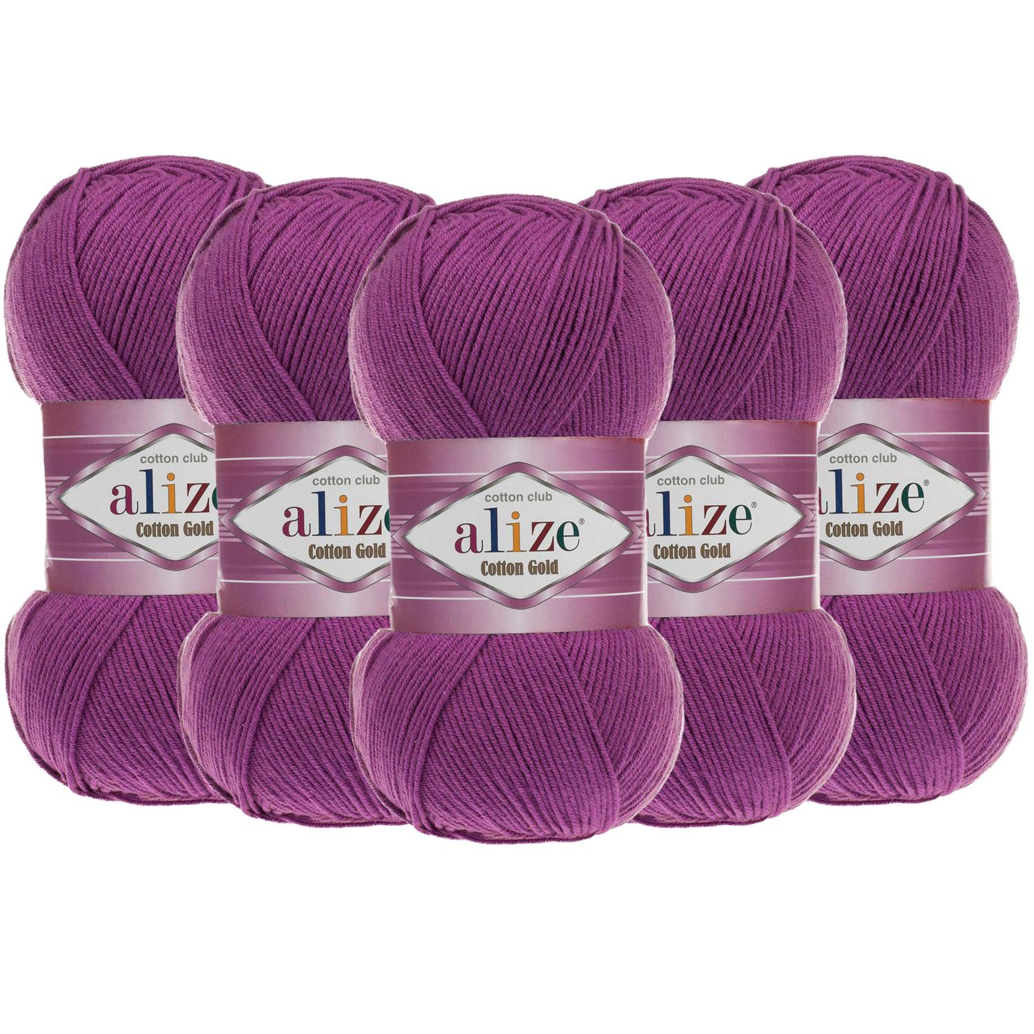 Alize Cotton Gold El Örgü İpliği - 122 Mürdüm   5 Adet