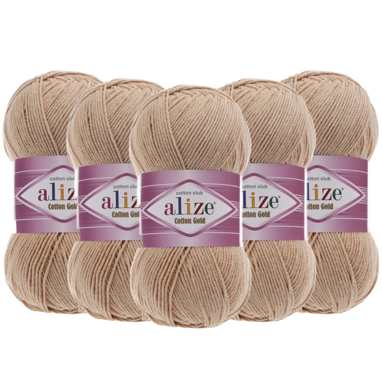 Alize Cotton Gold El Örgü İpliği - 262 Sütlü Kahve   5 Adet