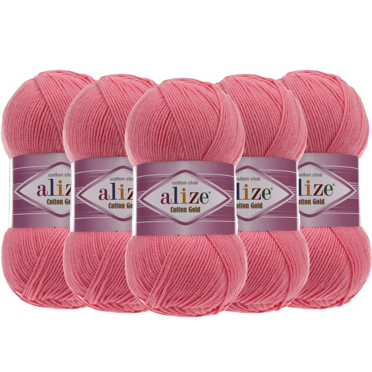 Alize Cotton Gold El Örgü İpliği - 33 Canlı Pembe   5 Adet