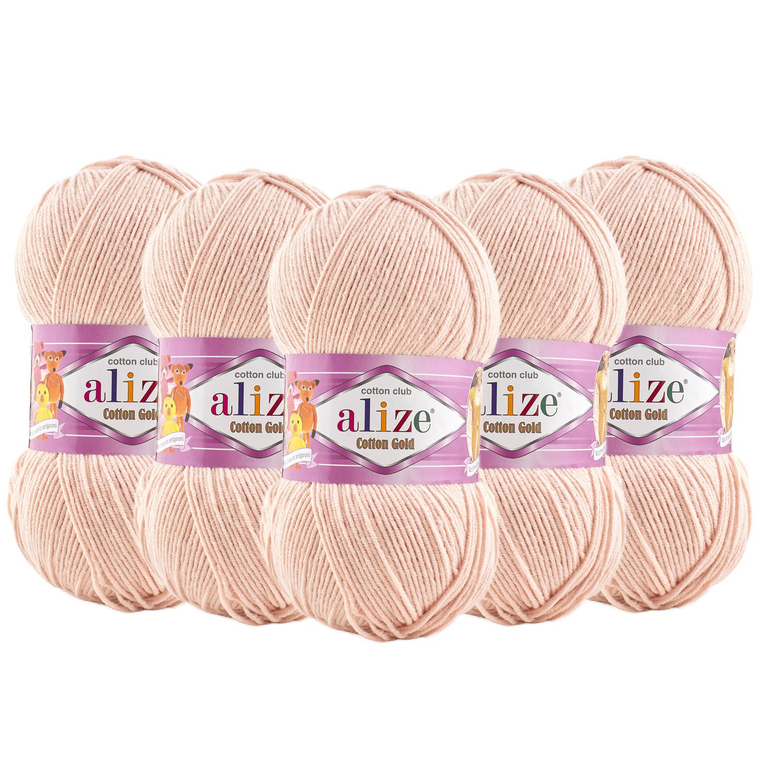 Alize Cotton Gold El Örgü İpliği - 401 Gül Suyu   5 Adet