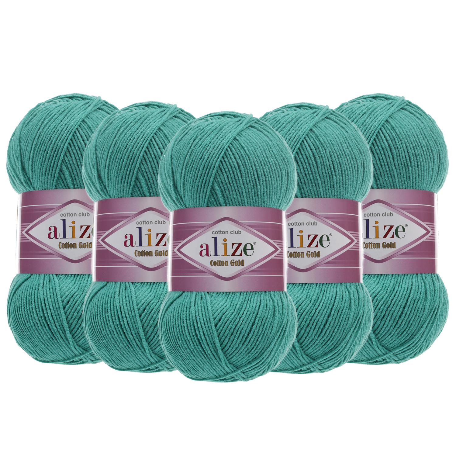 Alize Cotton Gold El Örgü İpliği - 610 Yeşil   5 Adet