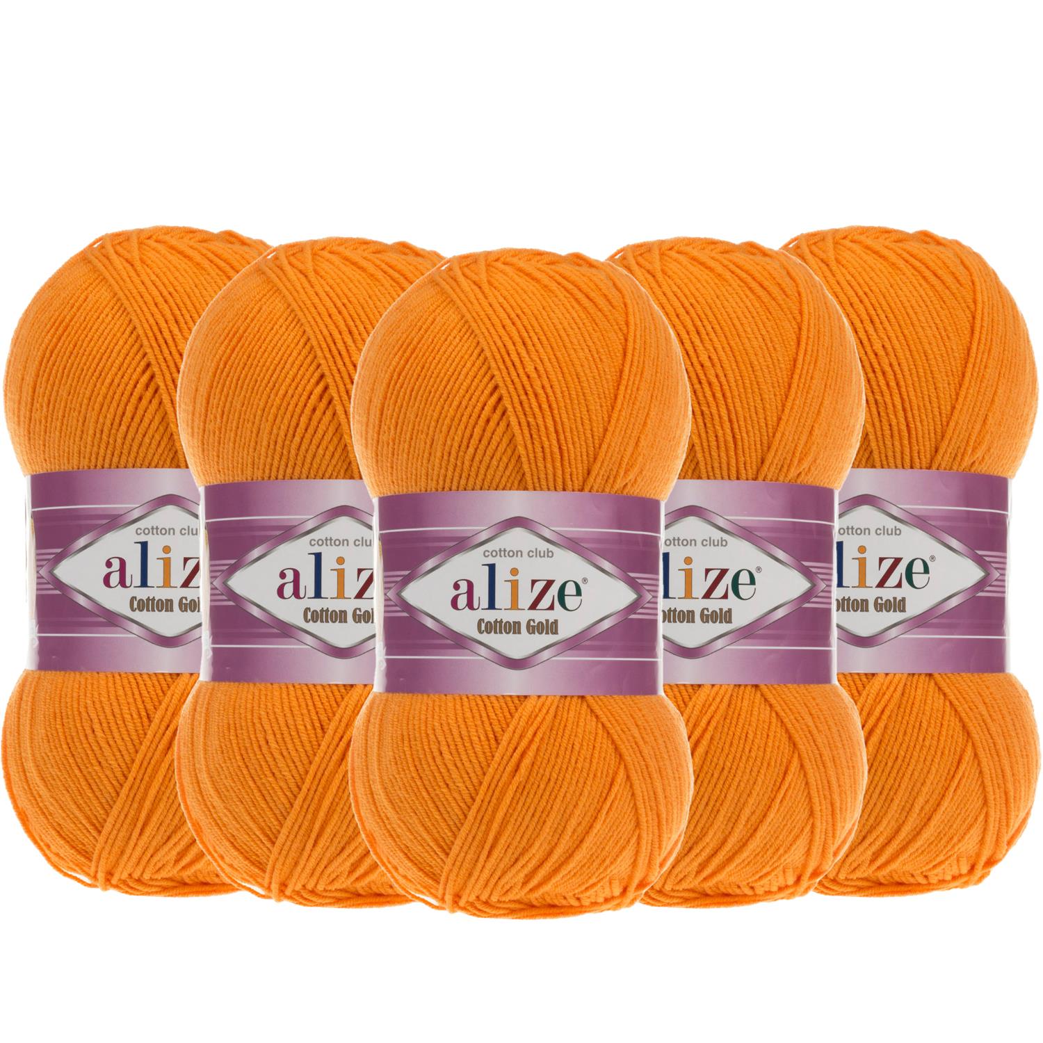 Alize Cotton Gold El Örgü İpliği - 83 Bal Kabağı   5 Adet