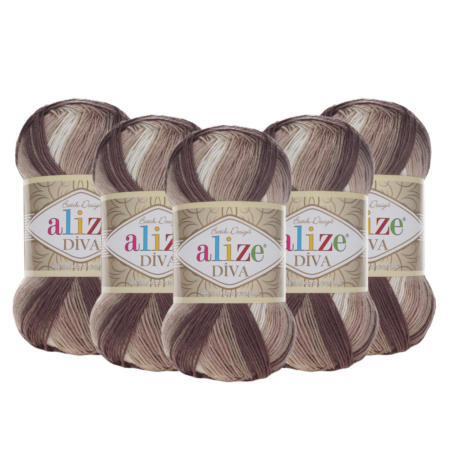 Alize Diva Batik El Örgü İpliği - 1815 Batik   5 Adet