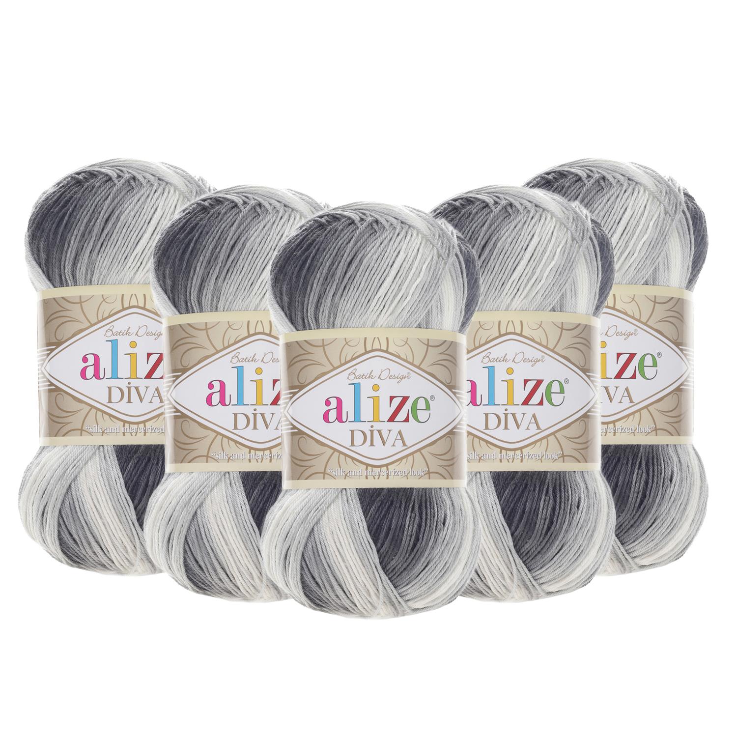 Alize Diva Batik El Örgü İpliği - 1900 Batik   5 Adet