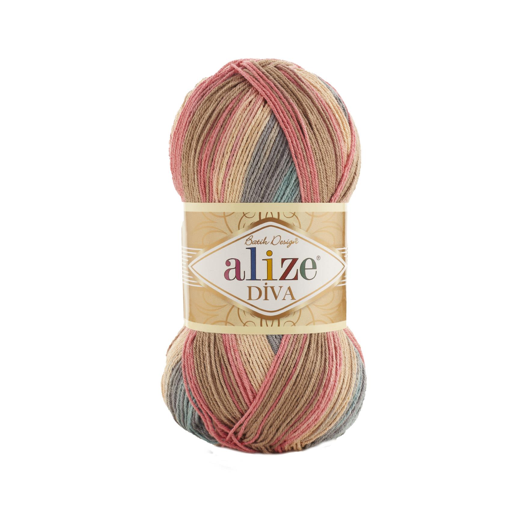 Alize Diva Batik El Örgü İpliği 7399 Batik  - 1 ADET