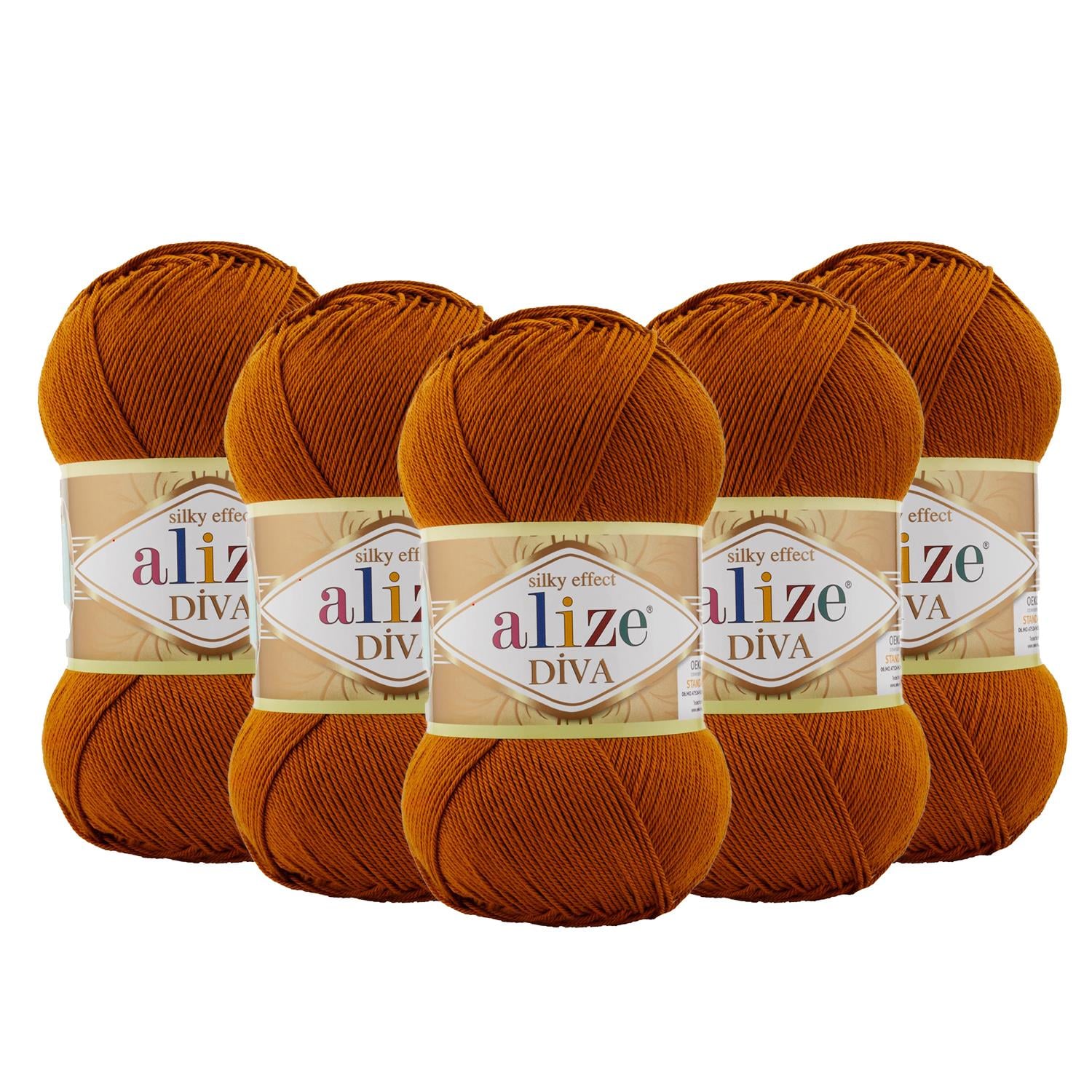 Alize Diva El Örgü İpliği - 234 Hardal   5 Adet