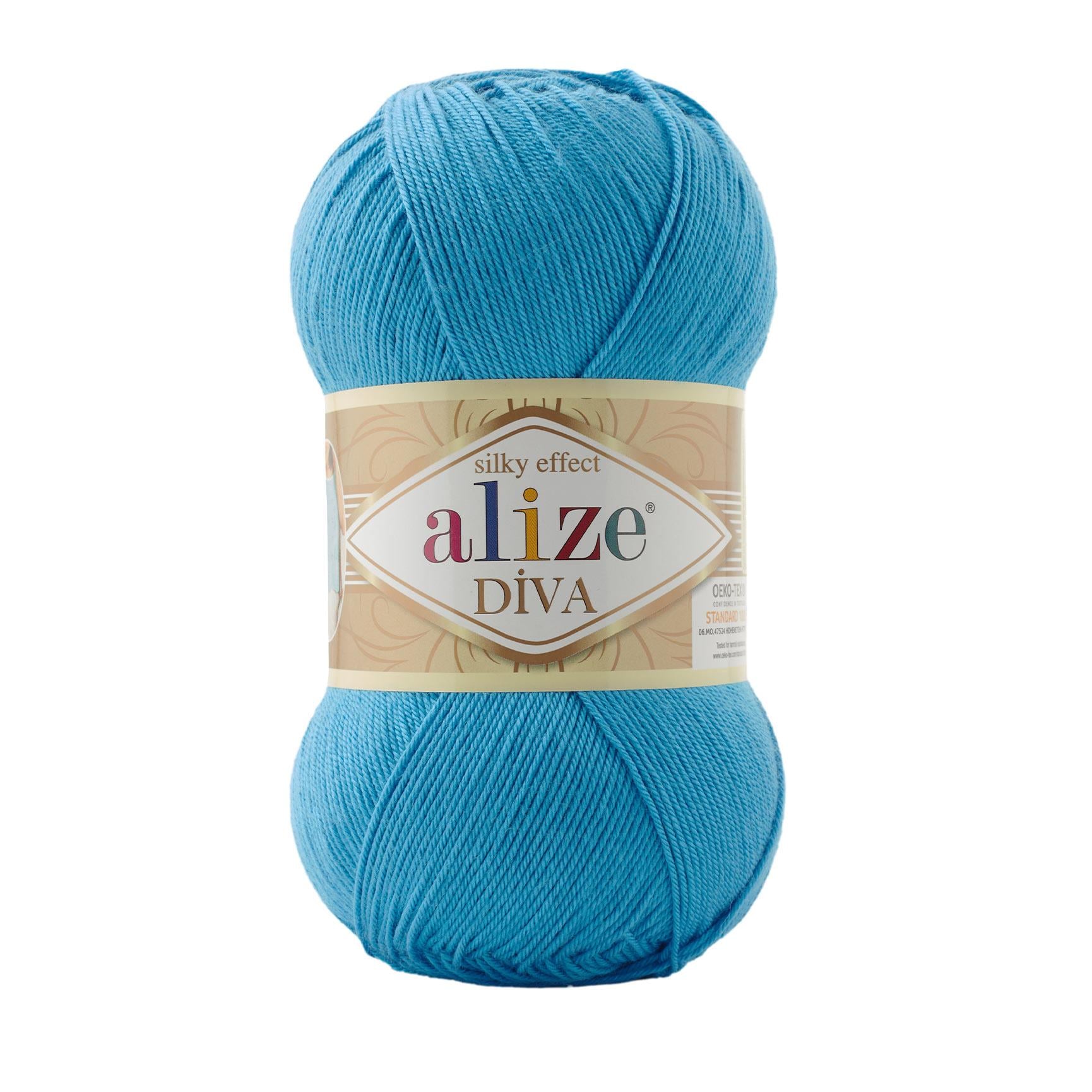Alize Diva El Örgü İpliği 245 Turkuaz  - 1 ADET