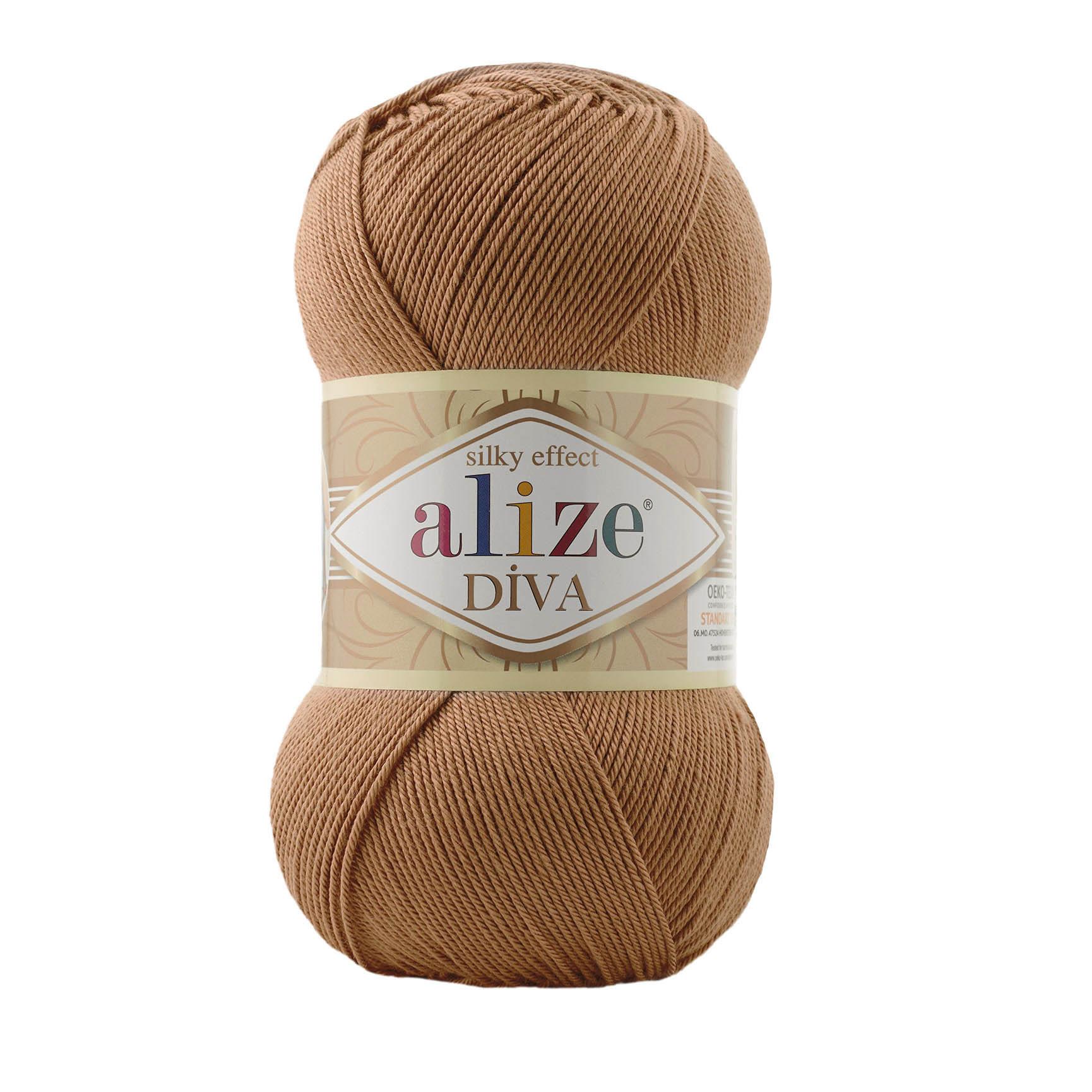 Alize Diva El Örgü İpliği 261 Sütlü Kahve  - 1 ADET