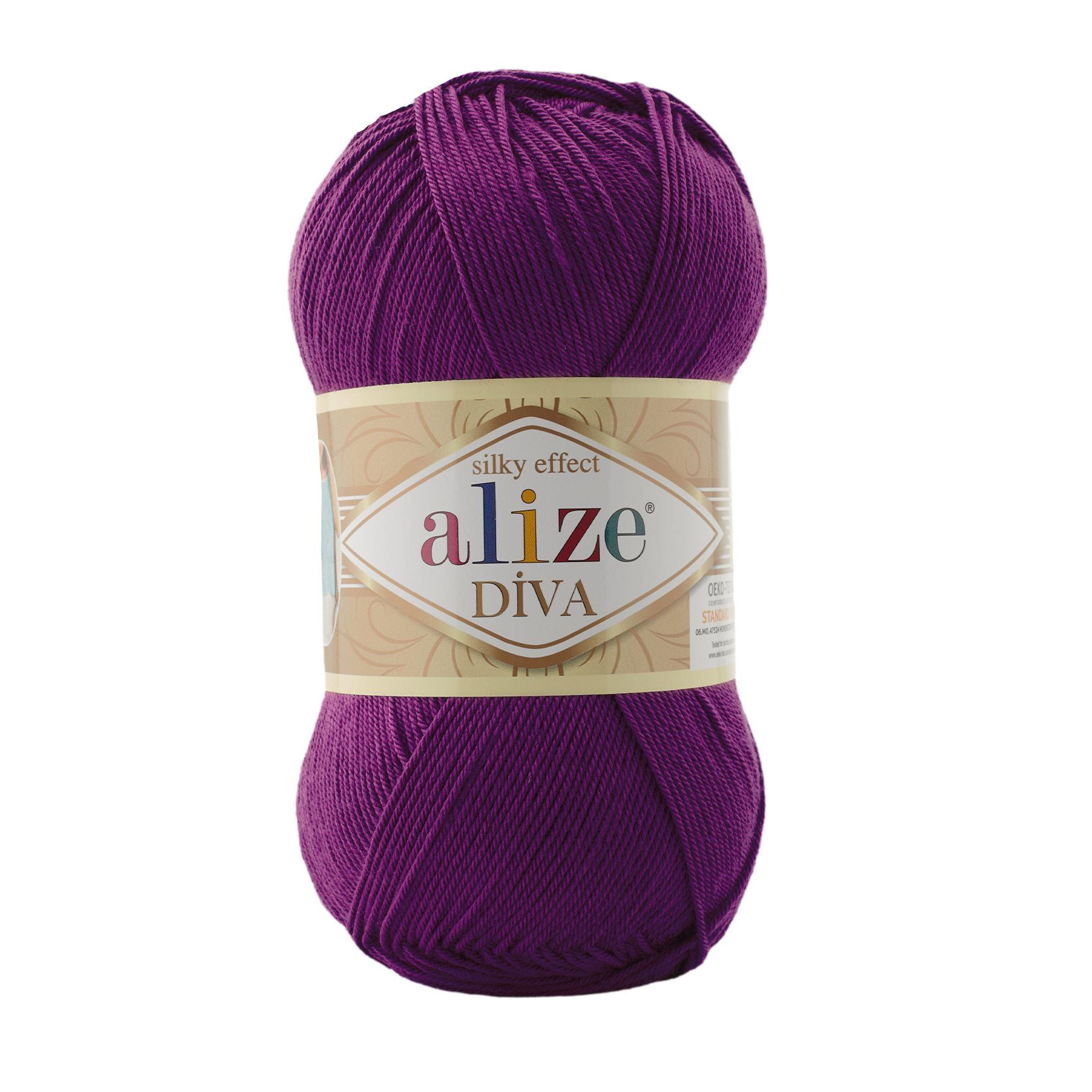 Alize Diva El Örgü İpliği 297 Mürdüm  - 1 ADET