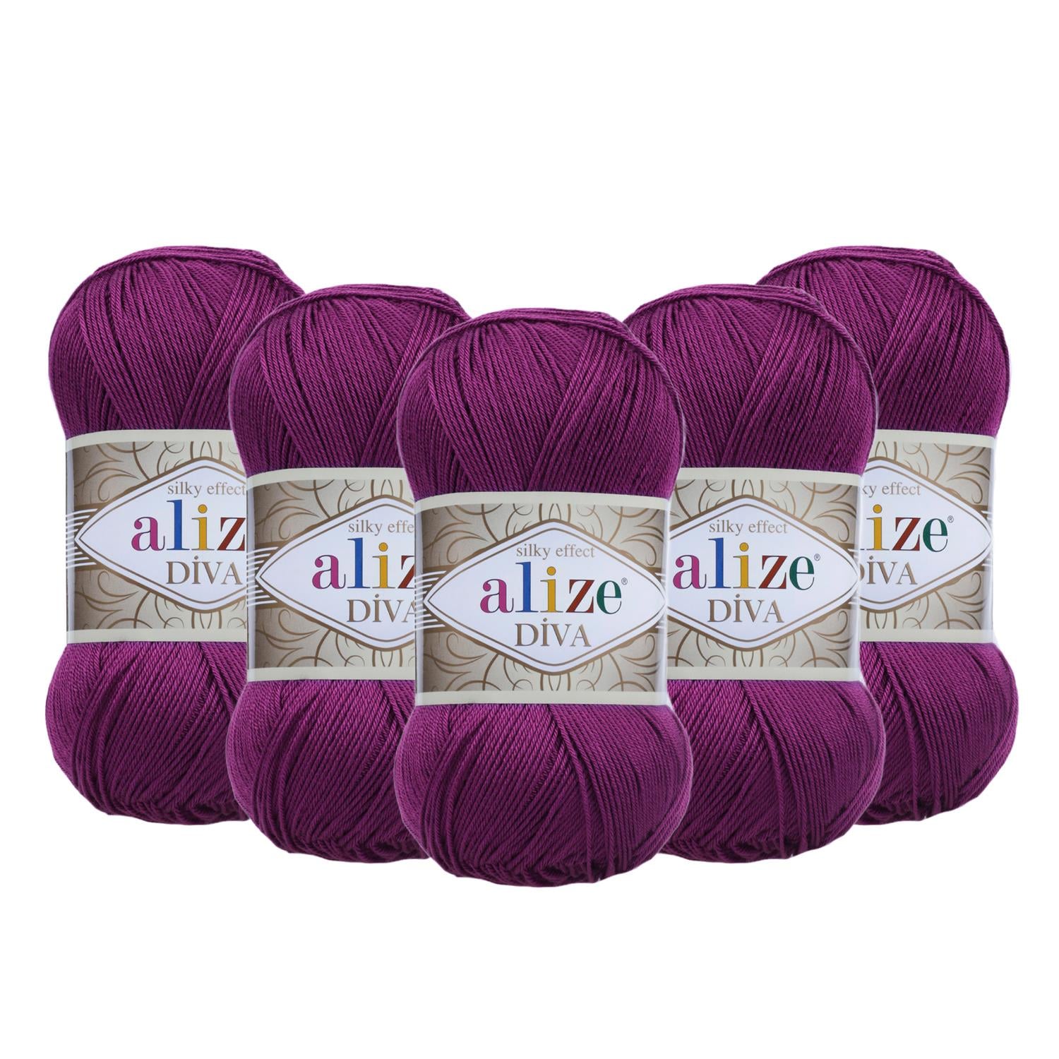Alize Diva El Örgü İpliği - 297 Mürdüm   5 Adet