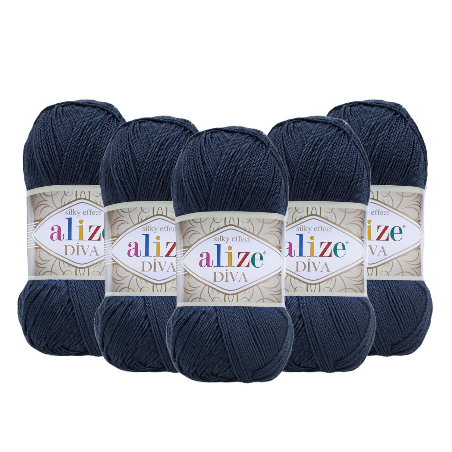 Alize Diva El Örgü İpliği - 361 Lacivert   5 Adet