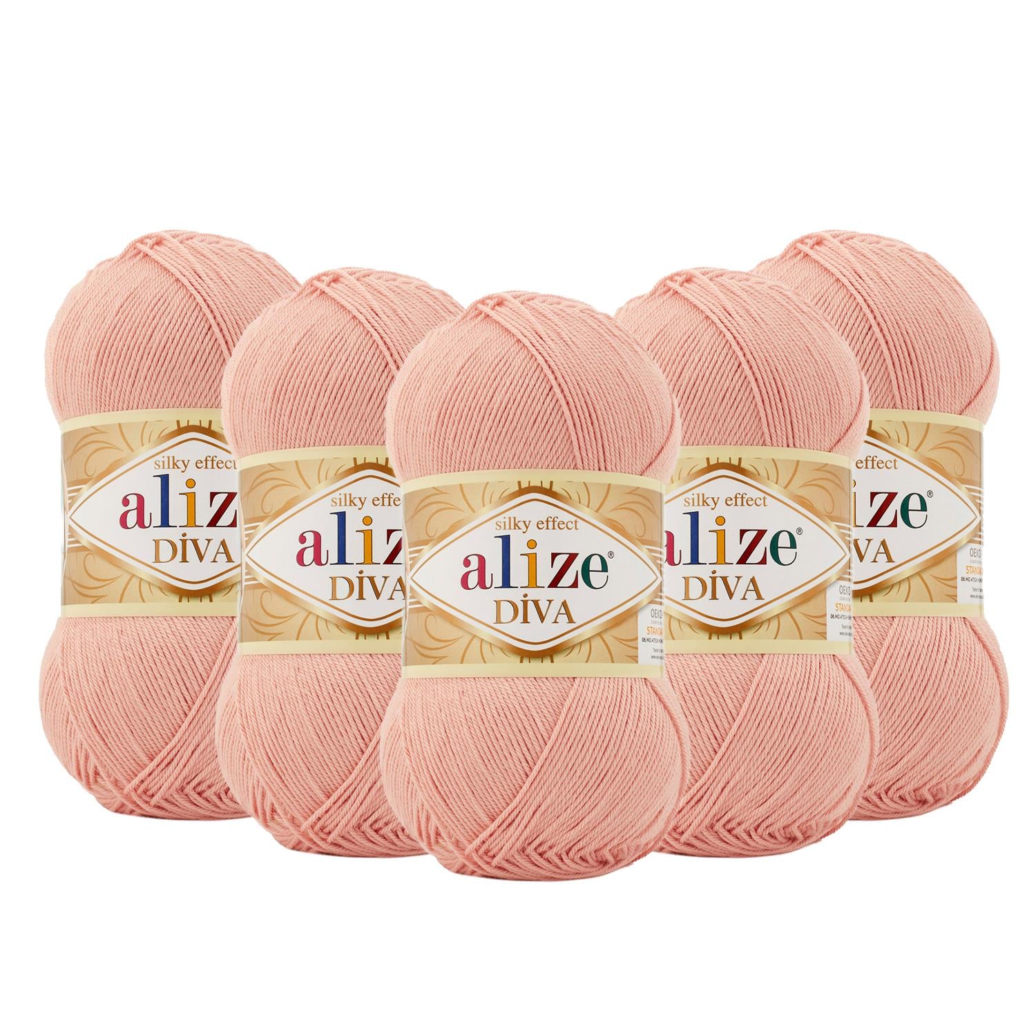 Alize Diva El Örgü İpliği - 363 Pembe   5 Adet