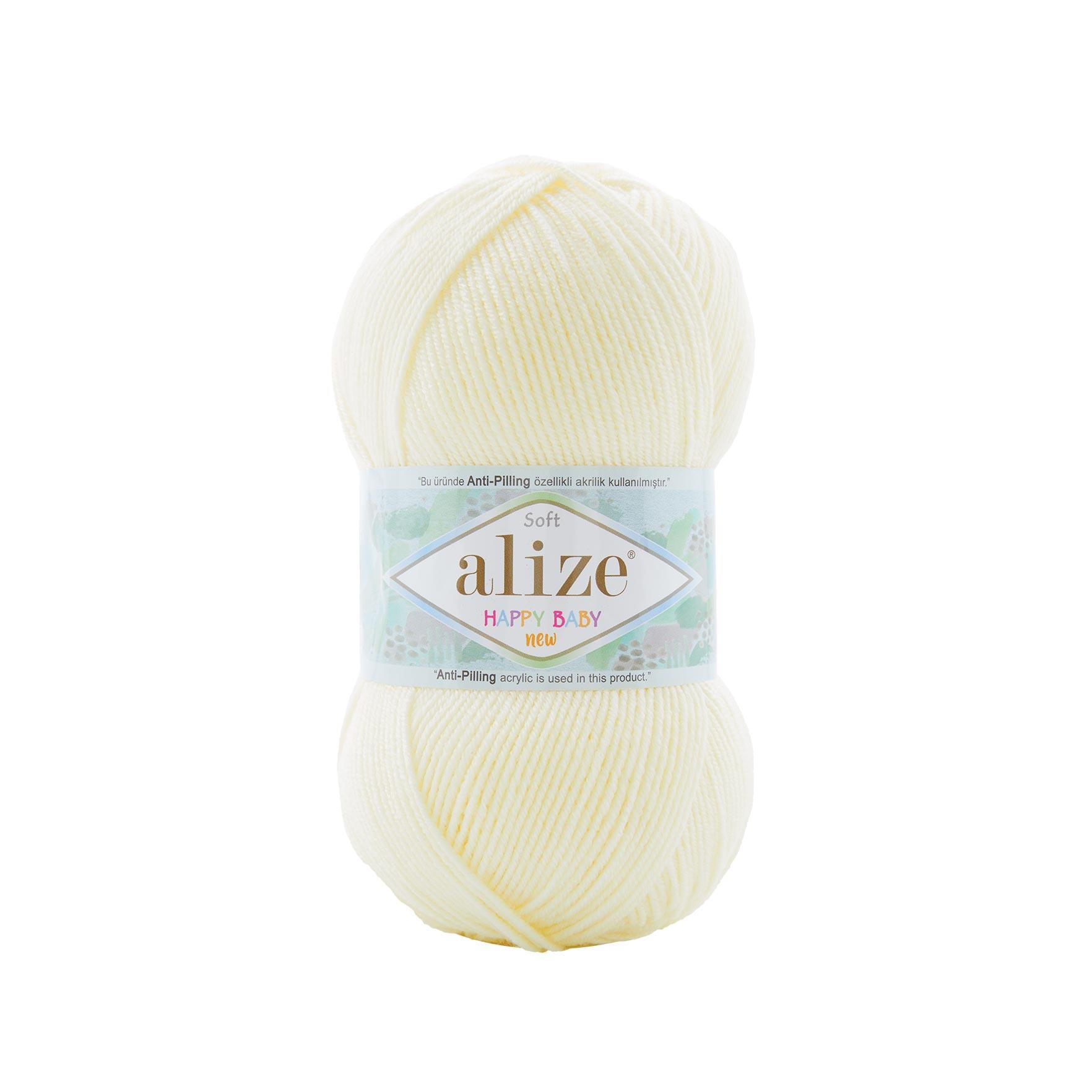 Alize Happy Baby New El Örgü İpliği 62 Krem - 1 ADET