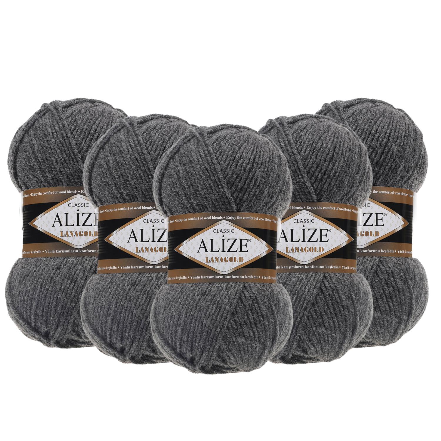 Alize Lanagold El Örgü İpliği - 182 Füme   5 Adet