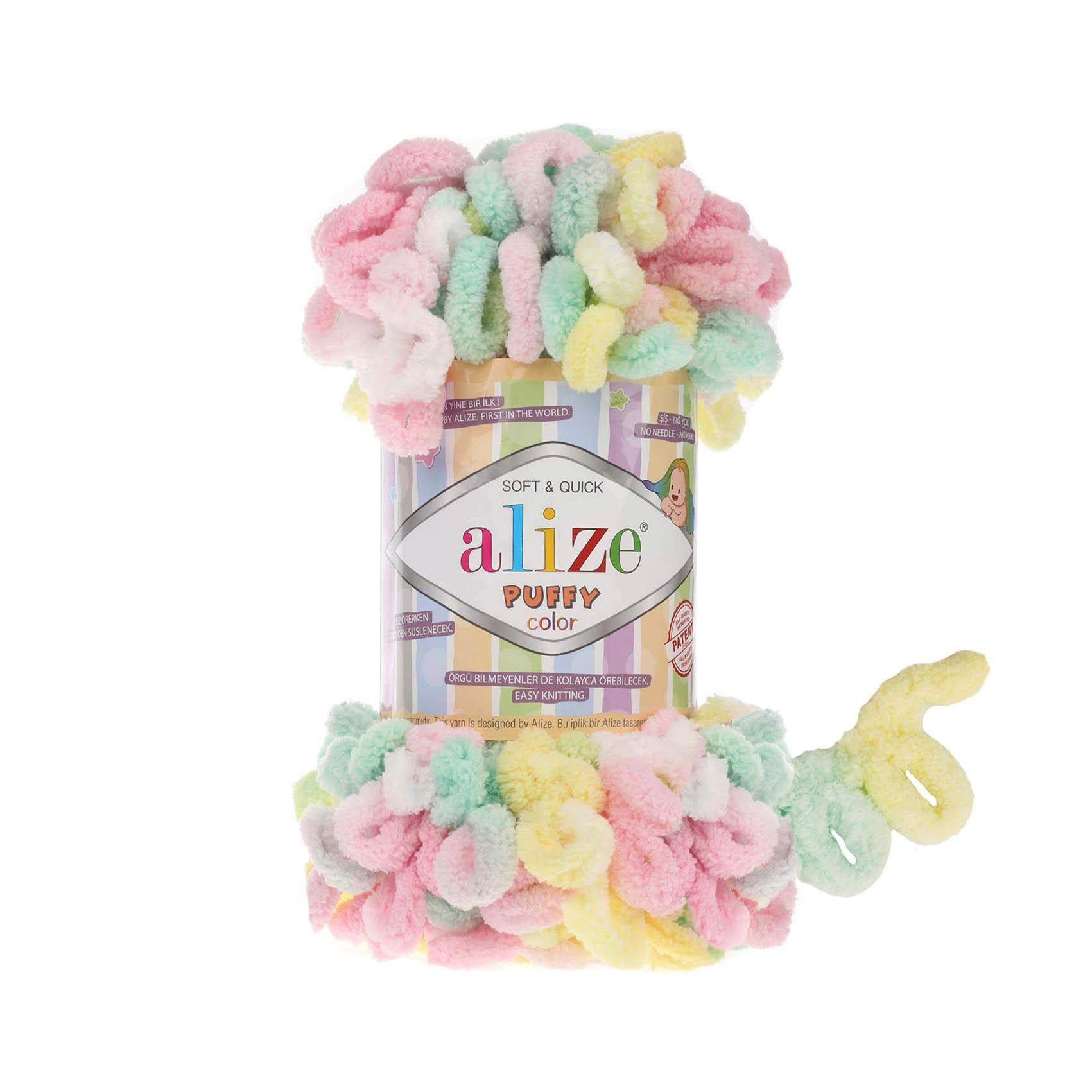 Alize Puffy Color El Örgü İpliği 5862 Çok Renkli  - 1 ADET