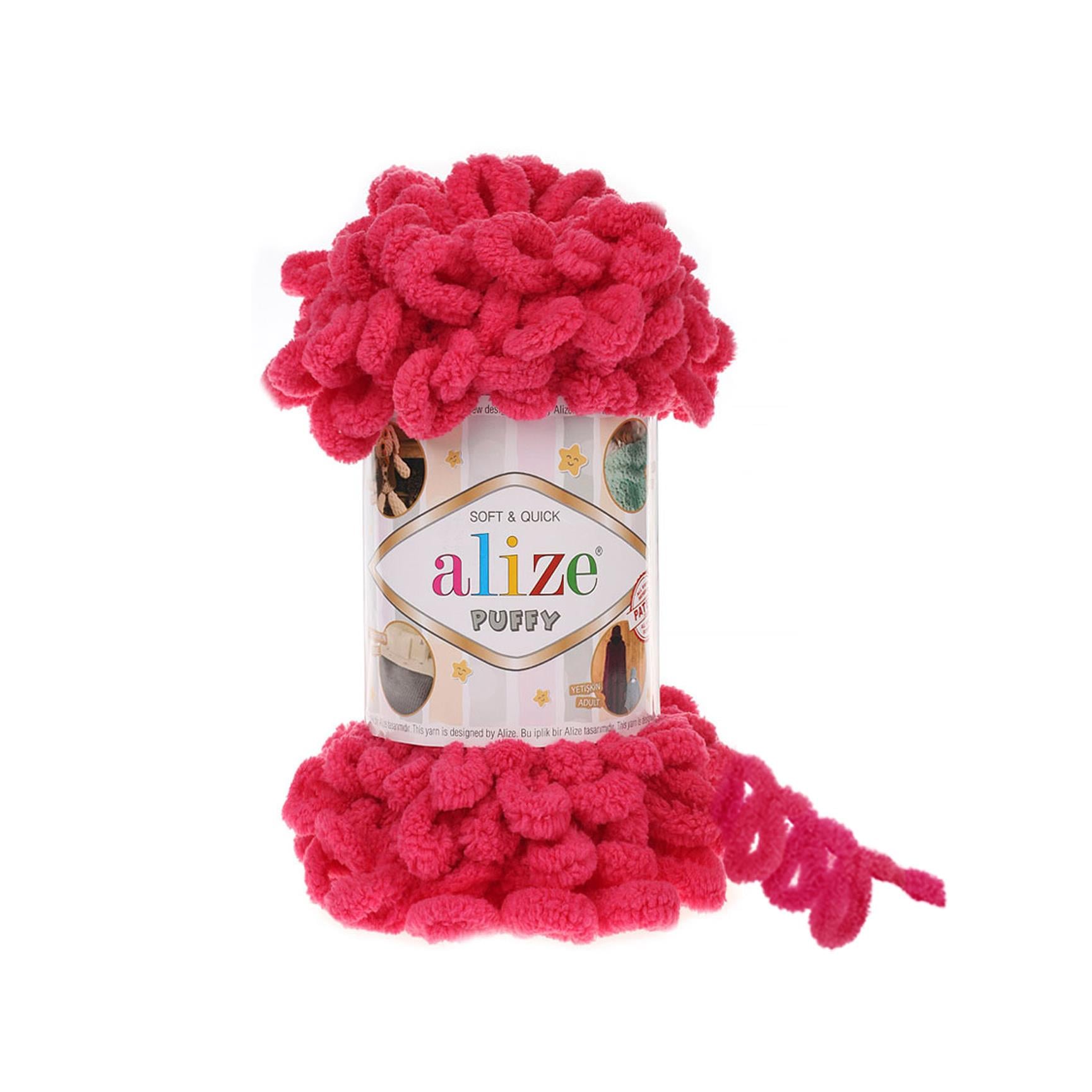 Alize Puffy El Örgü İpliği 149 Fuşya  - 1 ADET