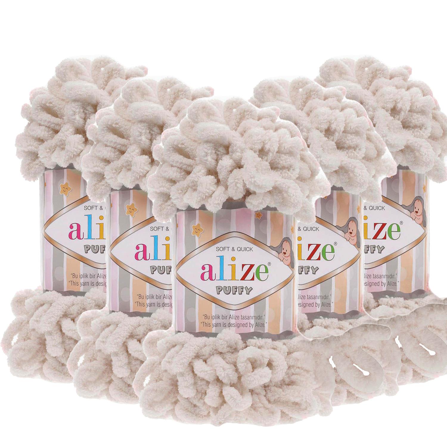 Alize Puffy El Örgü İpliği - 599 Taş Beji   5 Adet