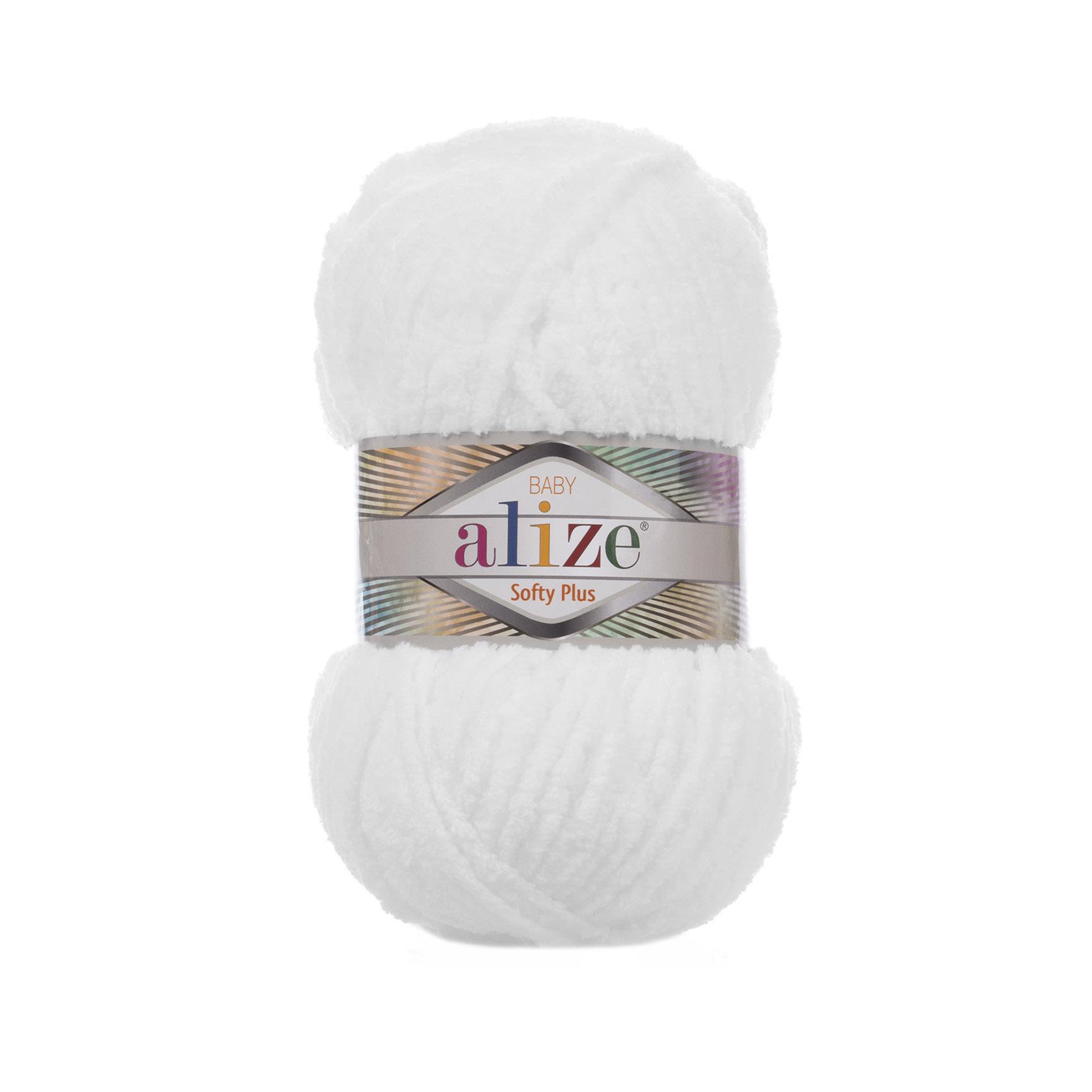 Alize Softy Plus El Örgü İpliği 55 Beyaz  - 1 ADET