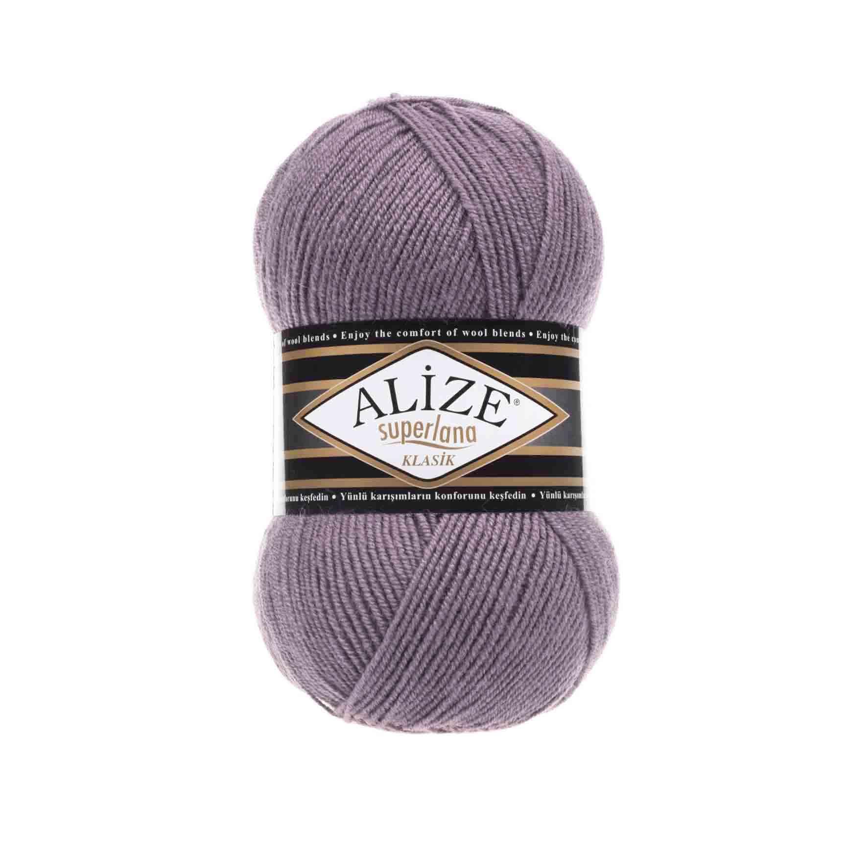 Alize Superlana Klasik El Örgü İpliği 312 Mor  - 1 ADET