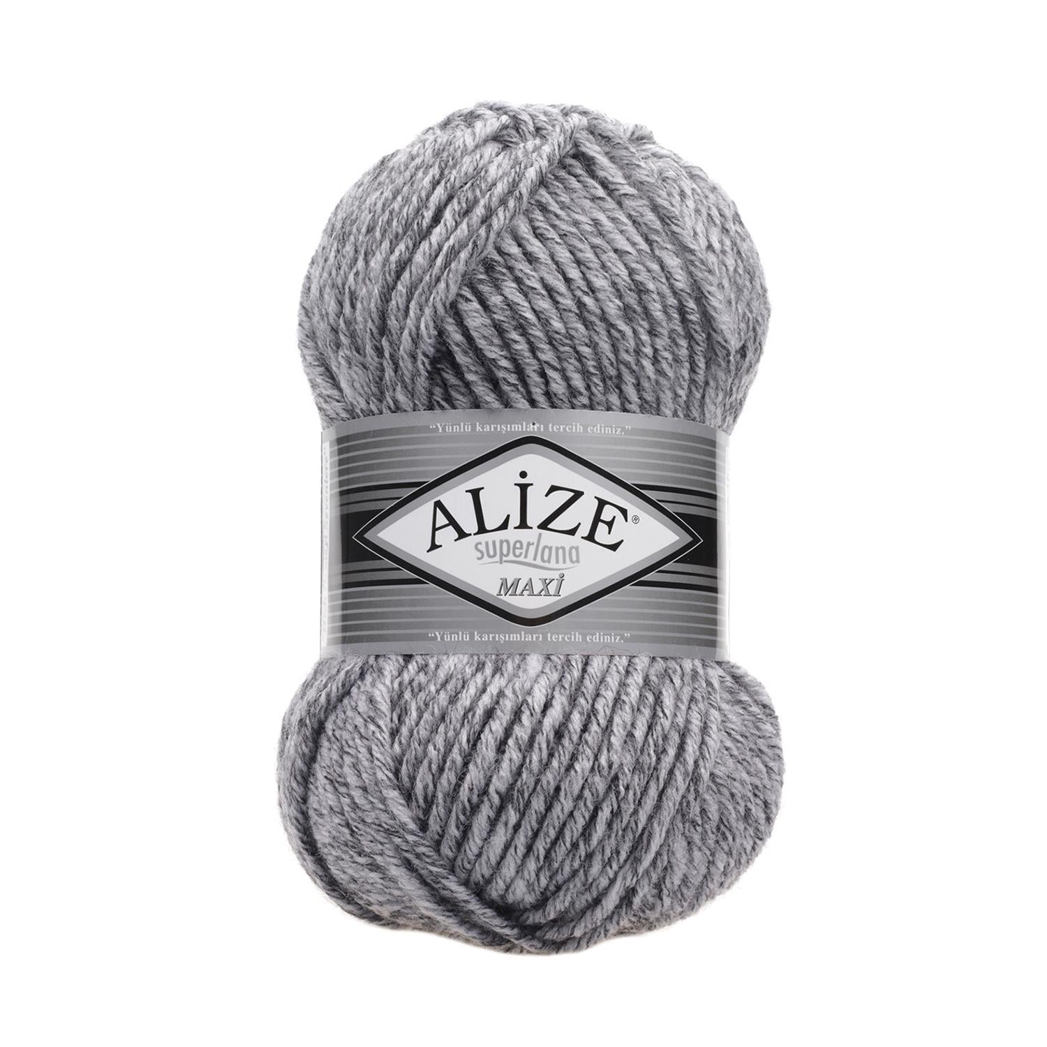 Alize Superlana Maxi 801 Jaspe Gri 