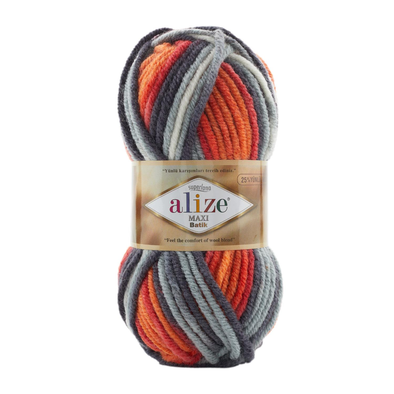 Alize Superlana Maxi Batik El Örgü İpliği 8020 Batik  - 1 ADET