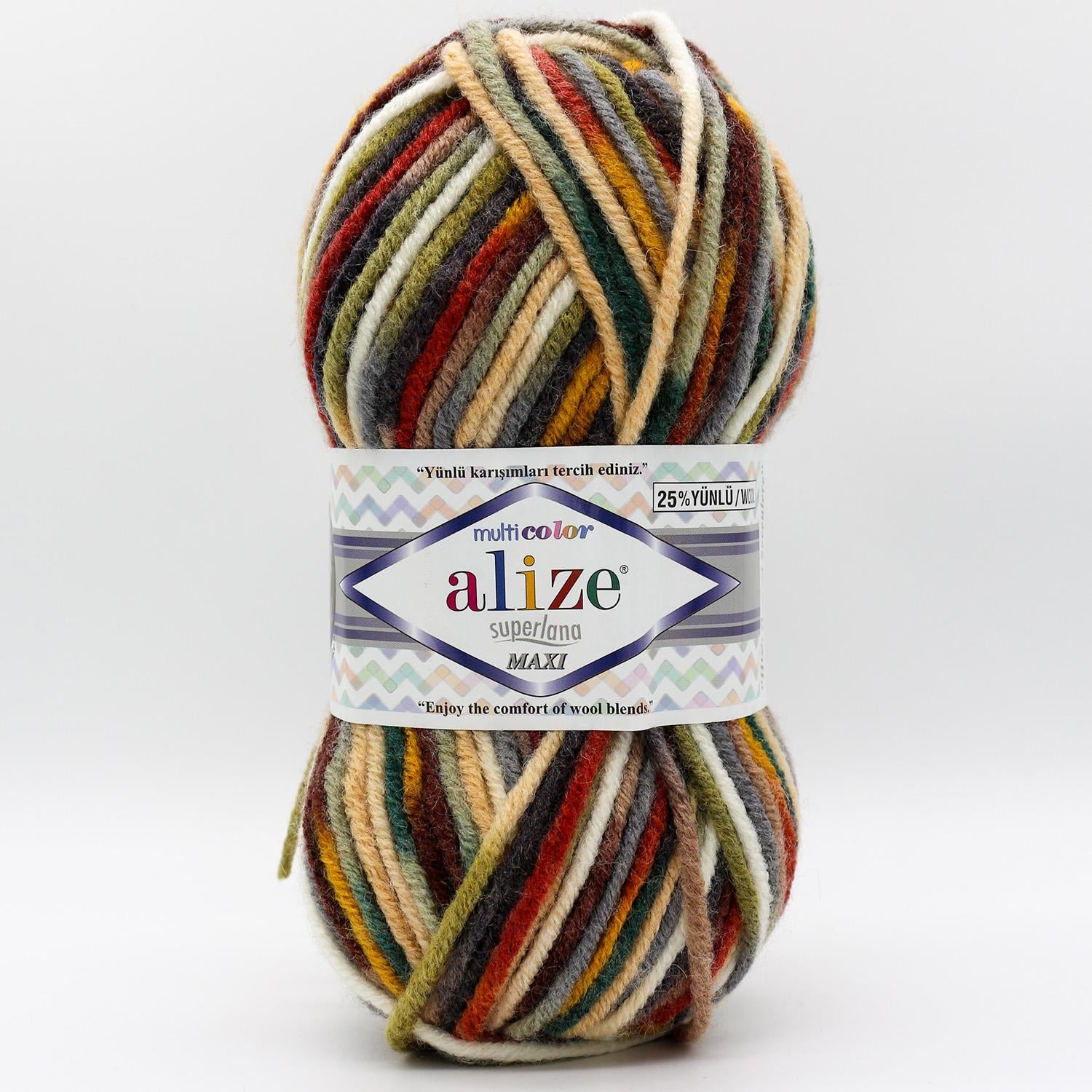 Alize Superlana Maxi Multi Color 52143 Çok Renkli 