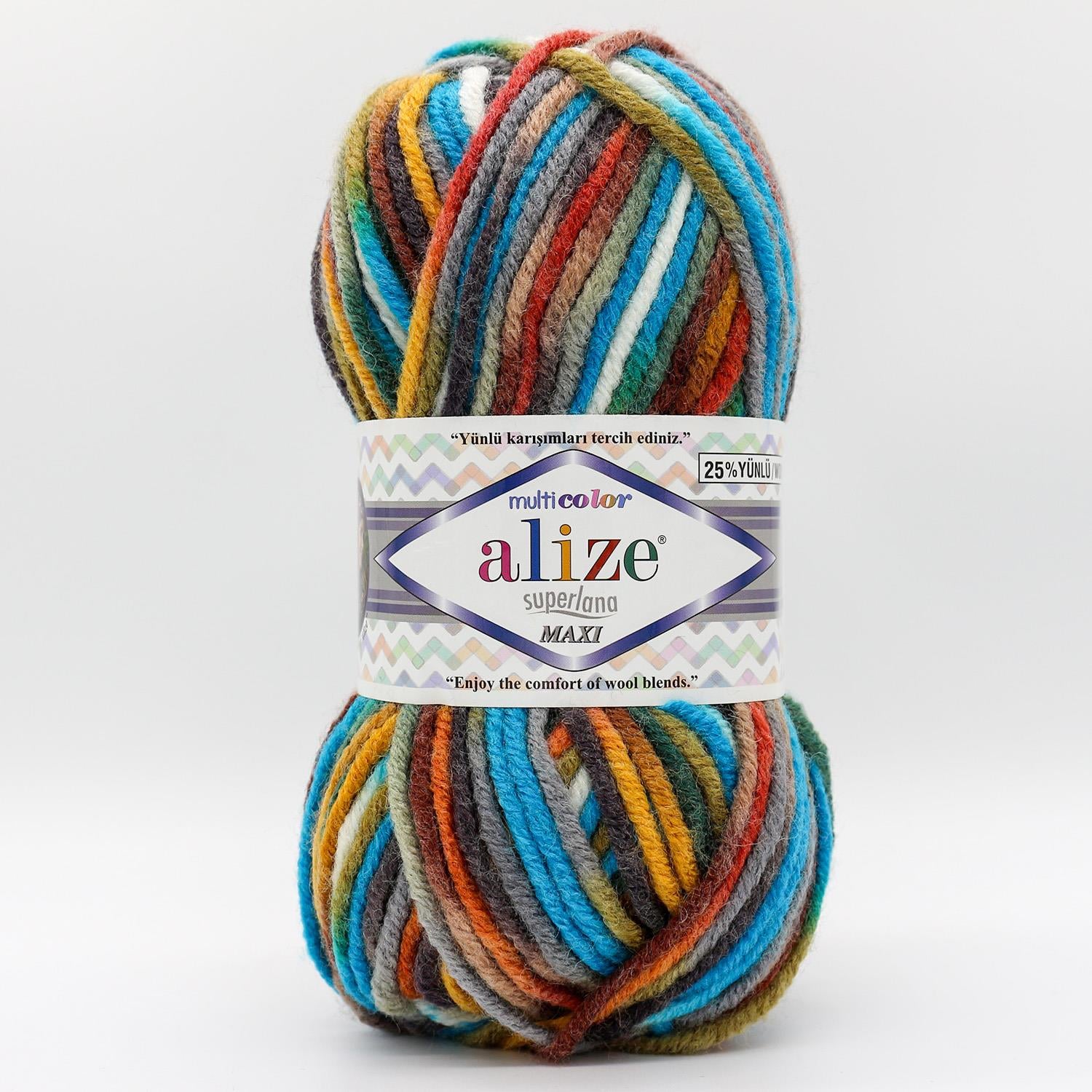 Alize Superlana Maxi Multi Color 52145 Çok Renkli 