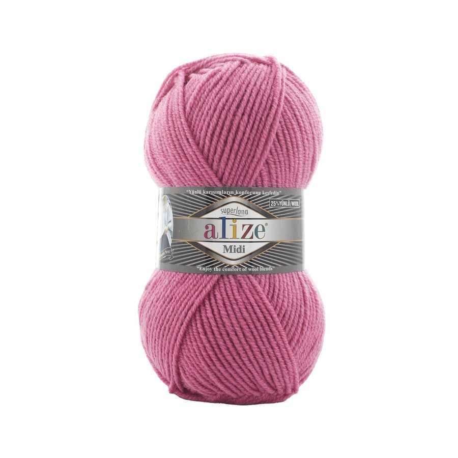 Alize Superlana Midi El Örgü İpliği 178 Pembe  - 1 ADET