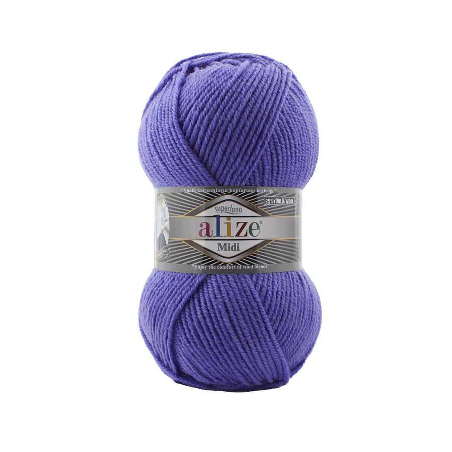 Alize Superlana Midi El Örgü İpliği 851 Mor  - 1 ADET