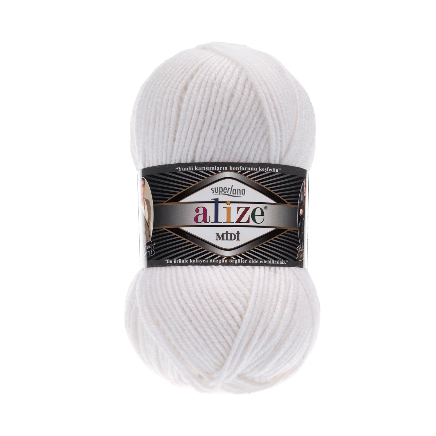 Alize Superlana Midi/55 Beyaz/