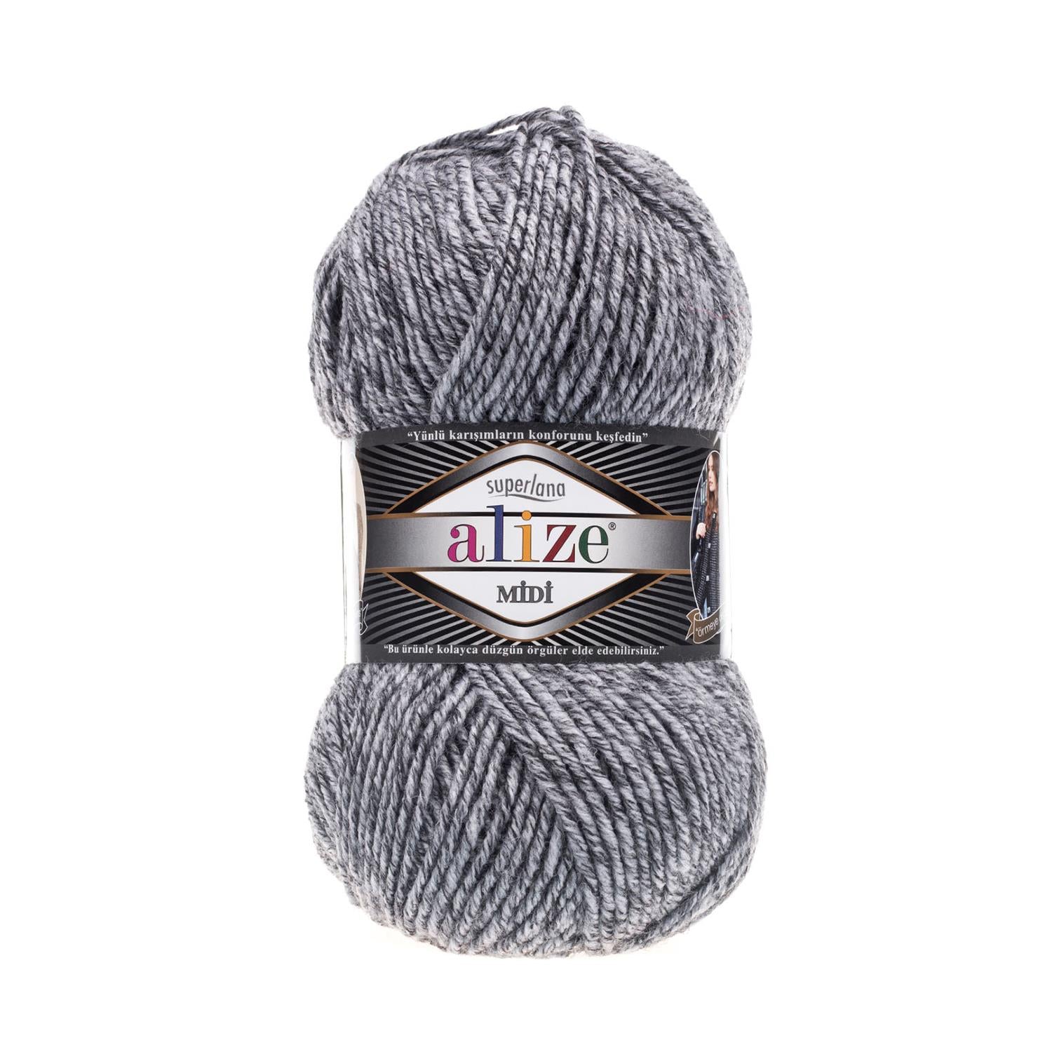 Alize Superlana Midi/801 Jaspe Gri/