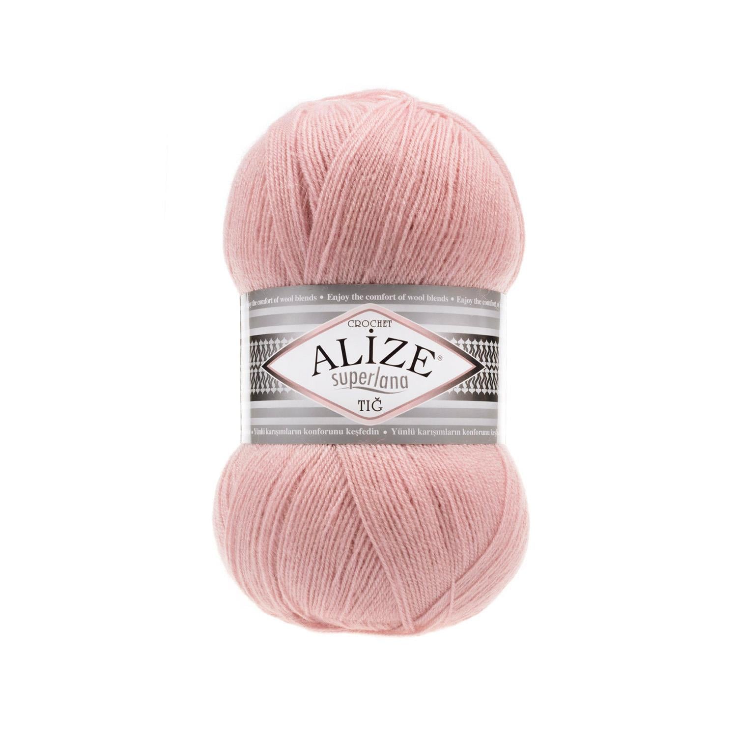 Alize Superlana Tığ 161 Pudra Pembe 