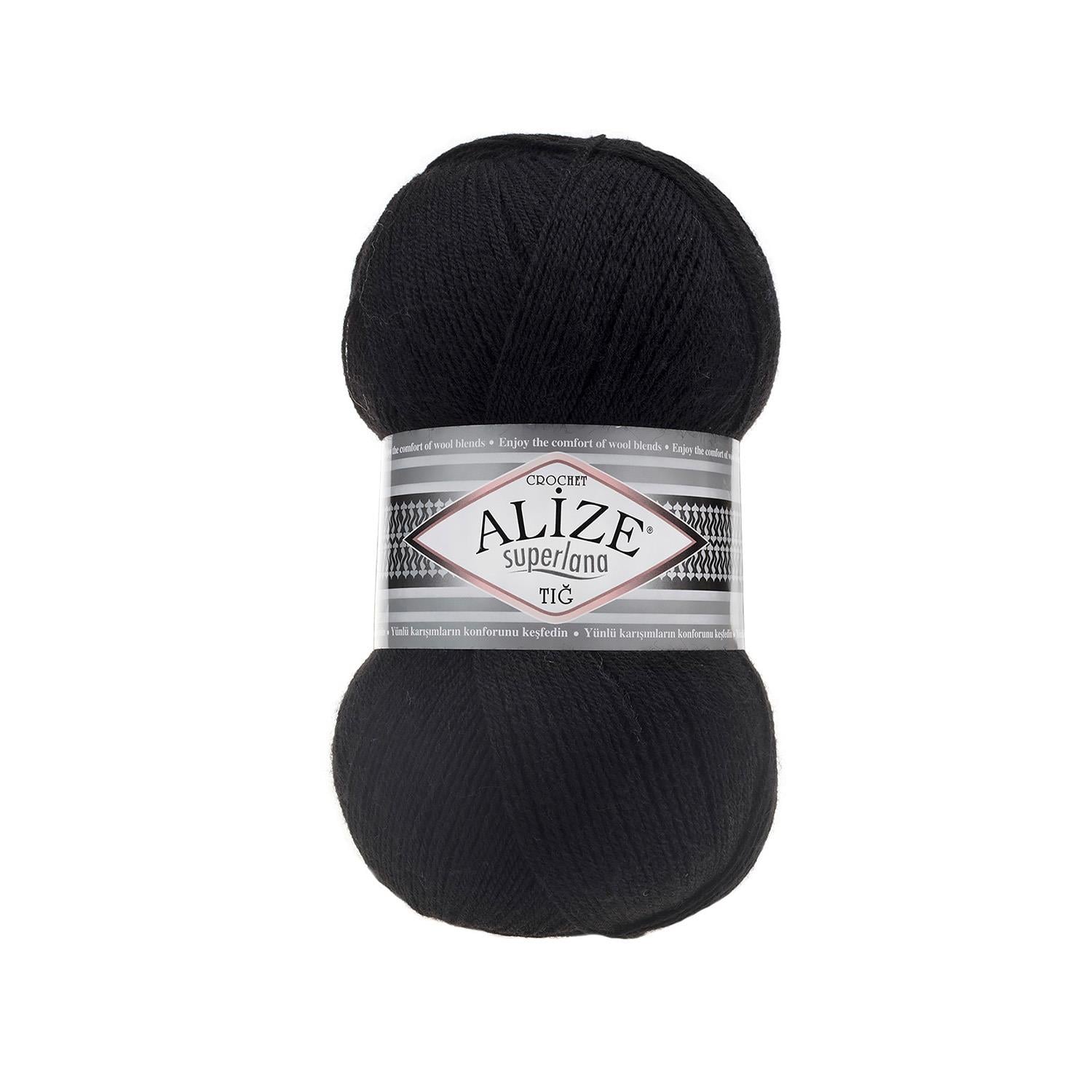 Alize Superlana Tığ 60 Siyah 
