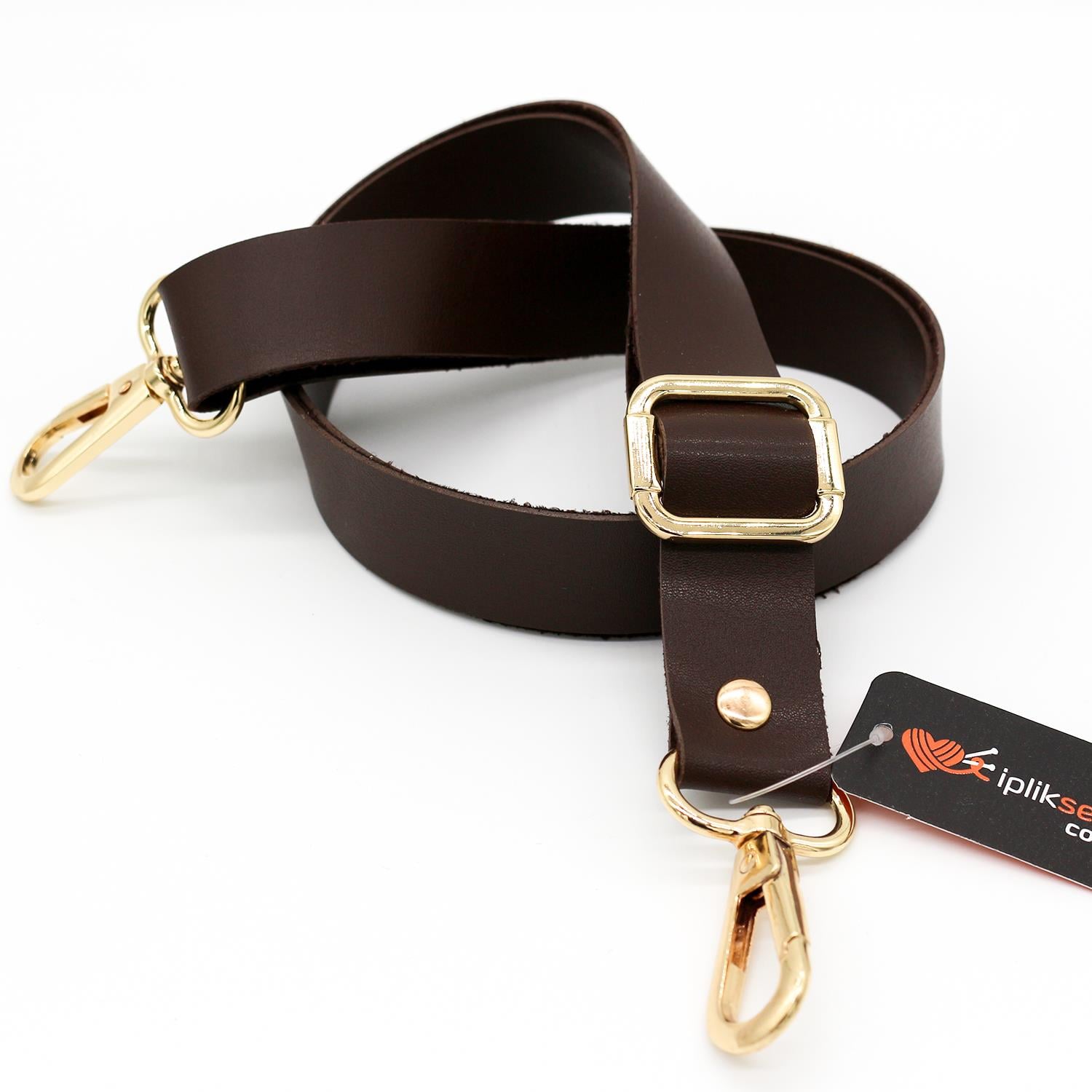 Ayarlanabilir Deri Çapraz Çanta Askısı [ 2.5cm & 72cm ] Kahverengi 