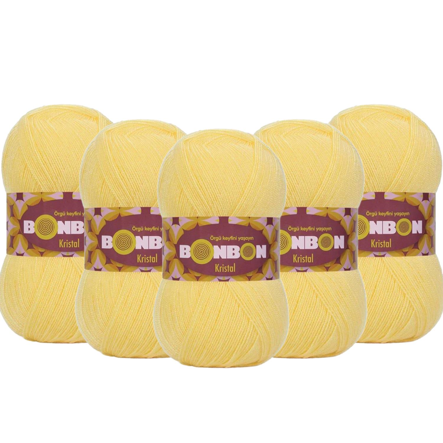Bonbon Kristal El Örgü İpliği - 98210 Sarı   5 Adet