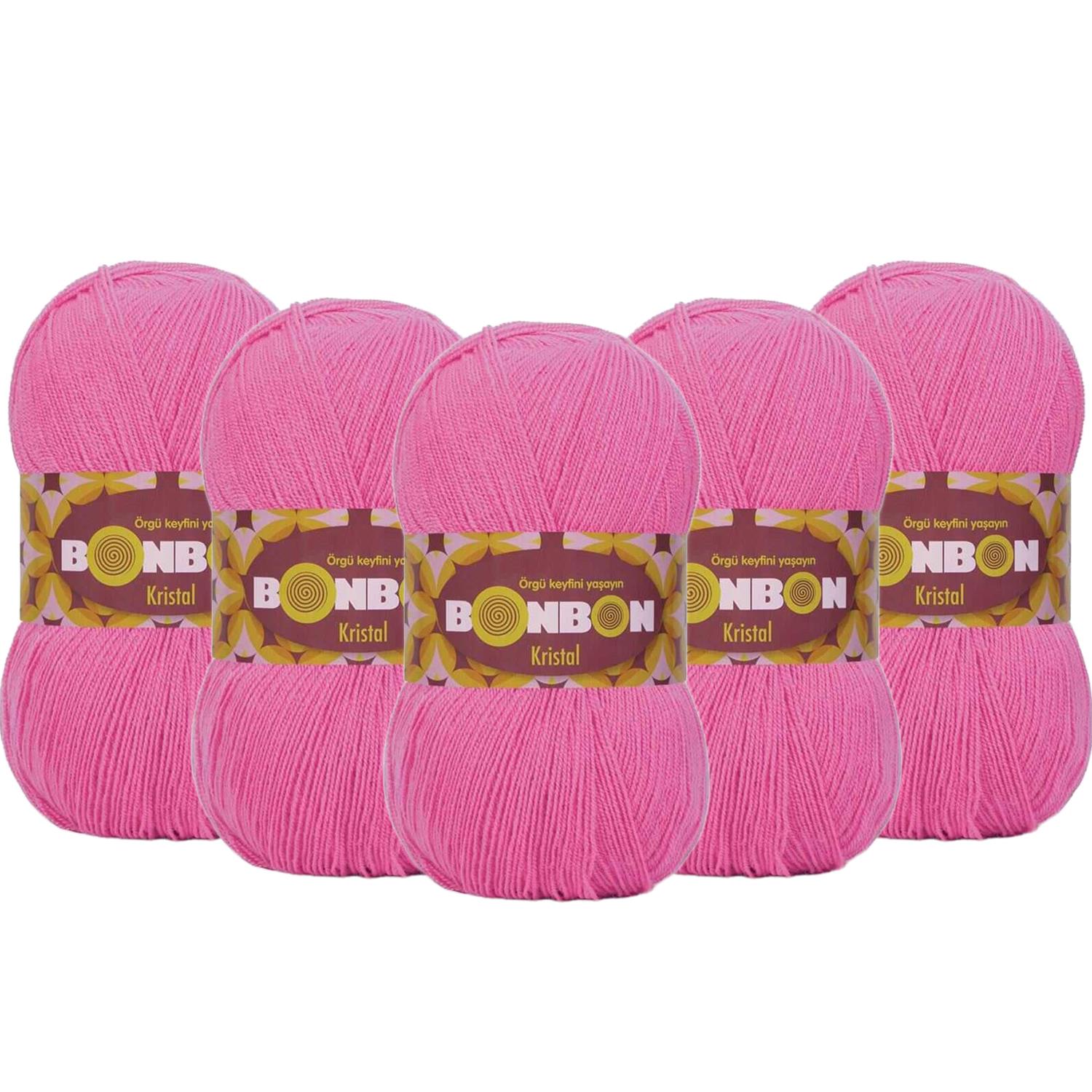 Bonbon Kristal El Örgü İpliği - 98240 Pembe   5 Adet