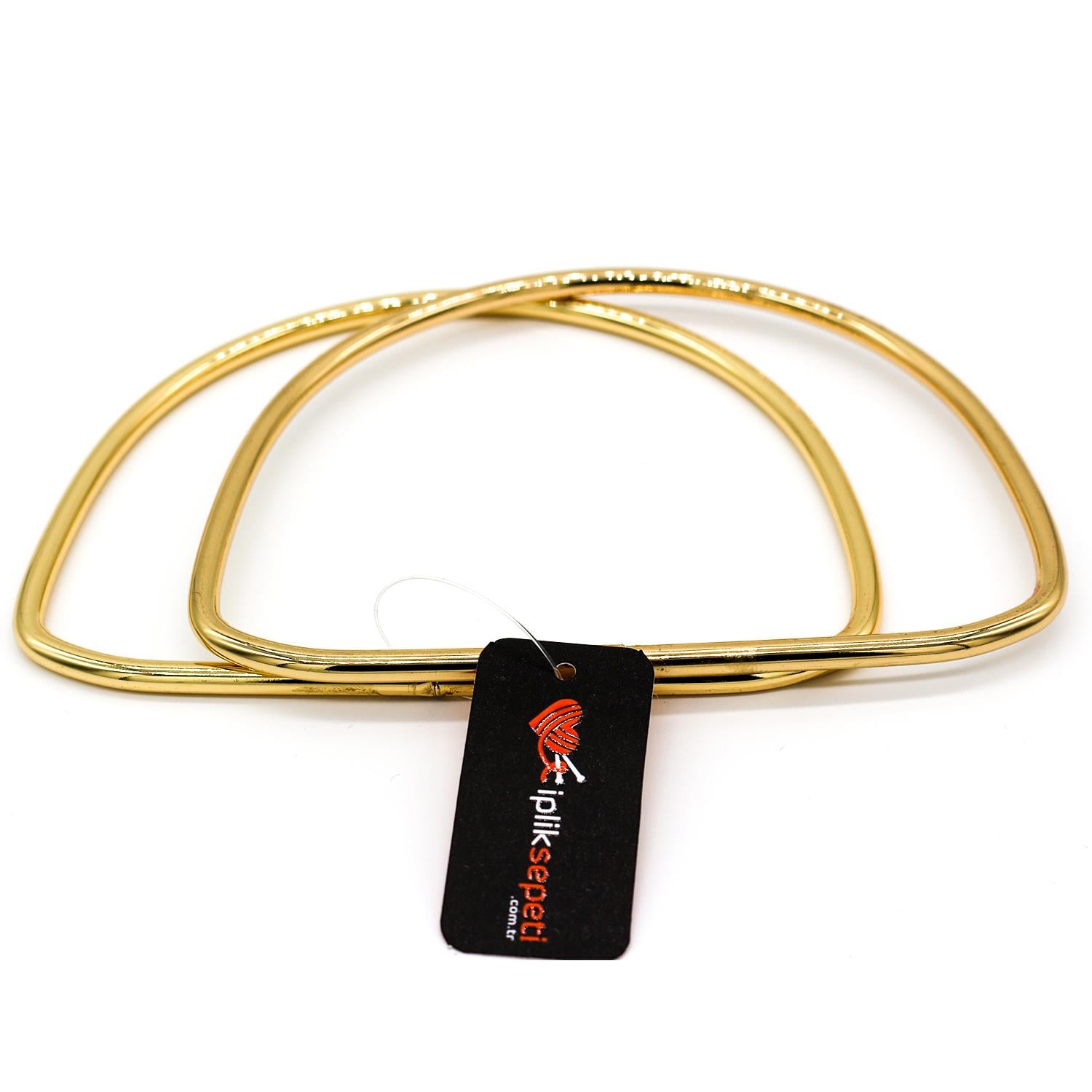 D Şekli Metal Çanta Sapı 6mm & 13.5cm Gold 